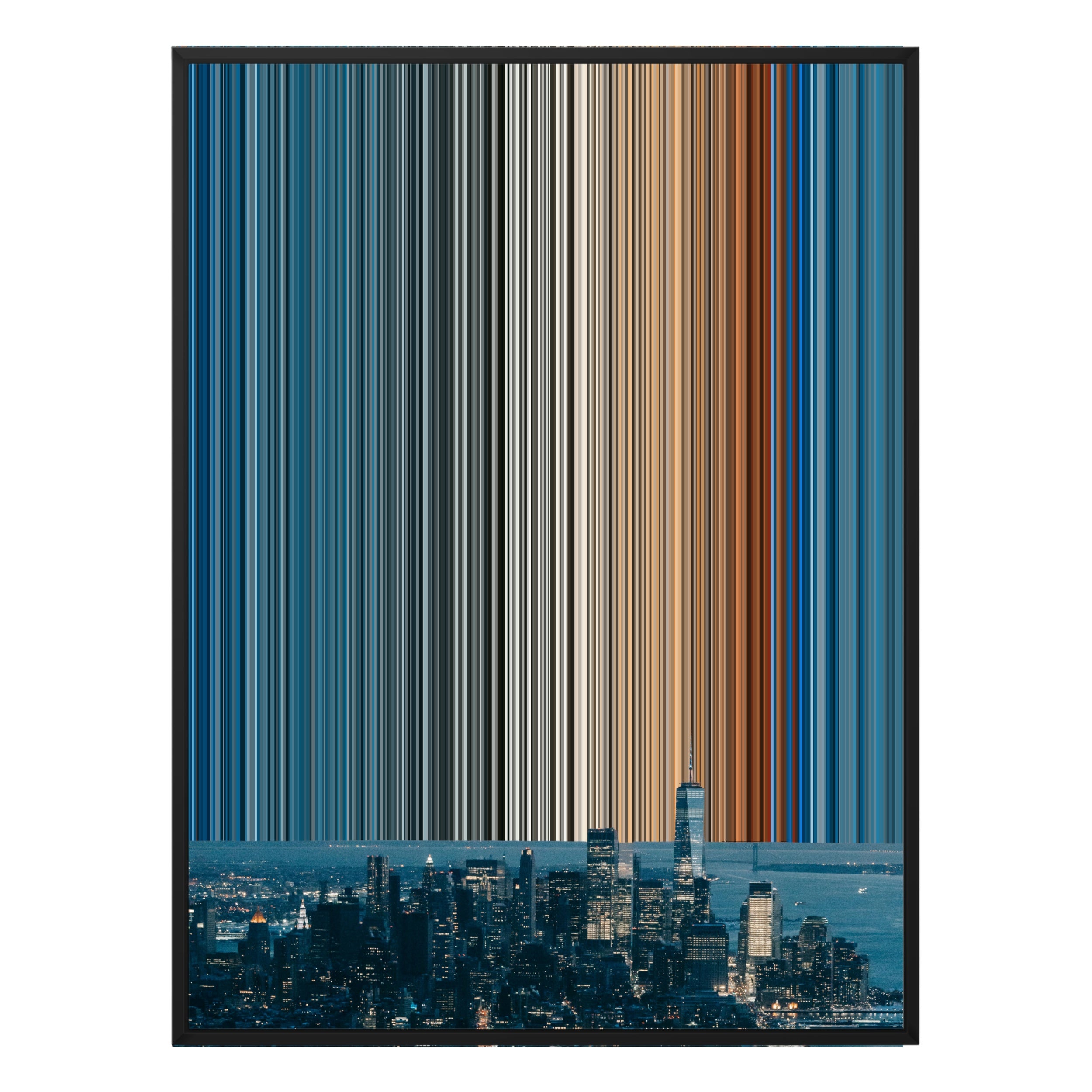 12×20" Metallic Float Frame Canvas - Black Frame variant