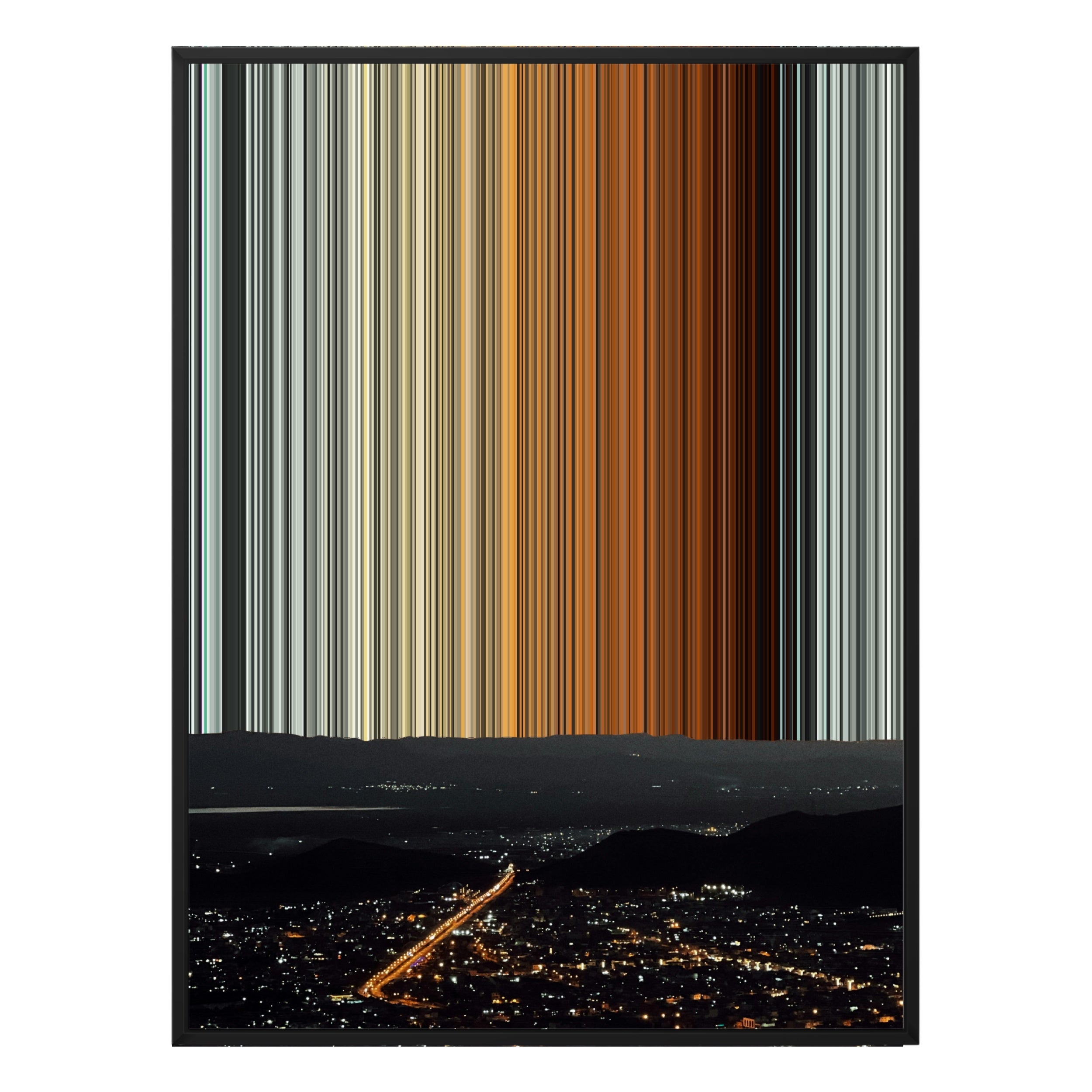 12×20" Metallic Float Frame Canvas - Black Frame variant