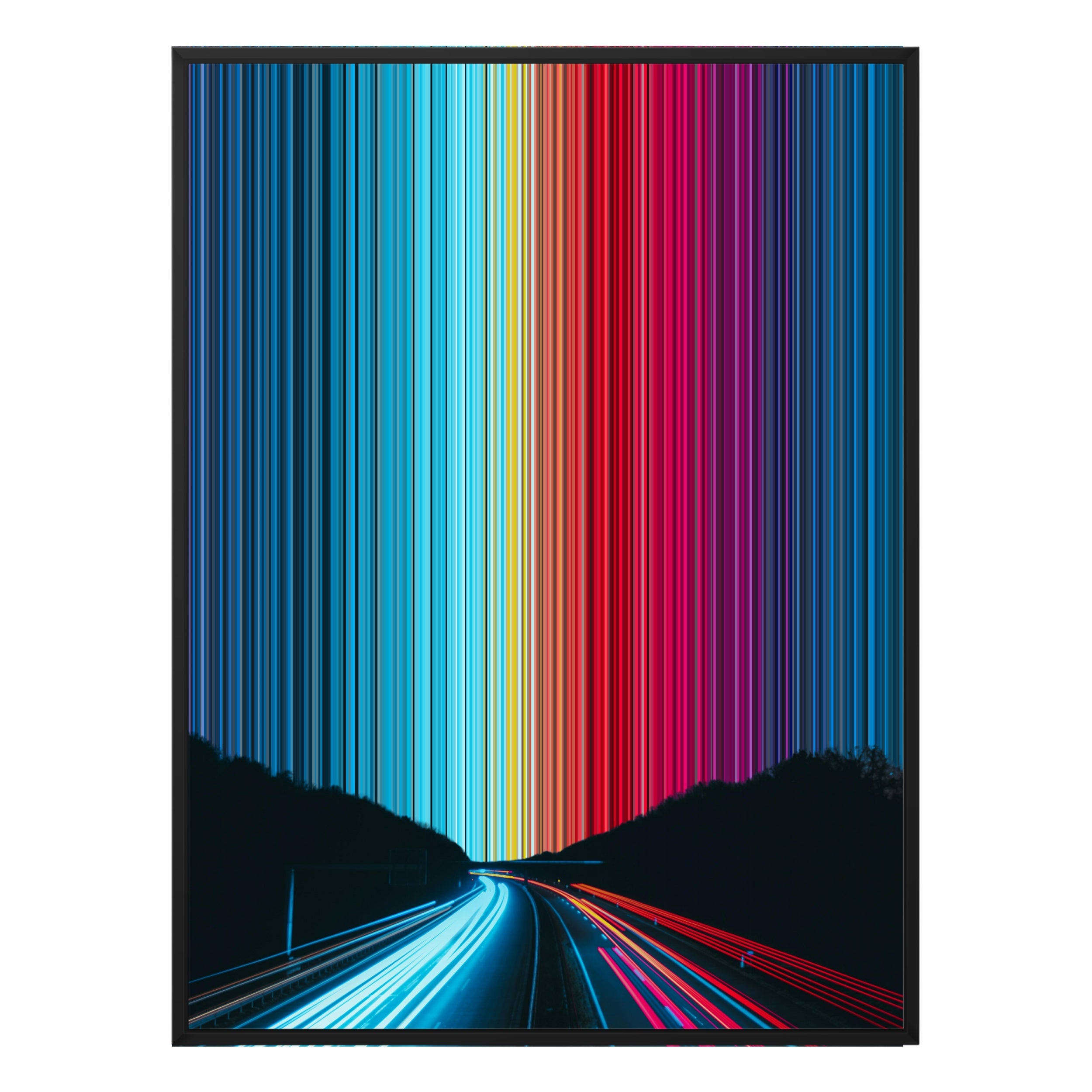 12×20" Metallic Float Frame Canvas - Black Frame variant