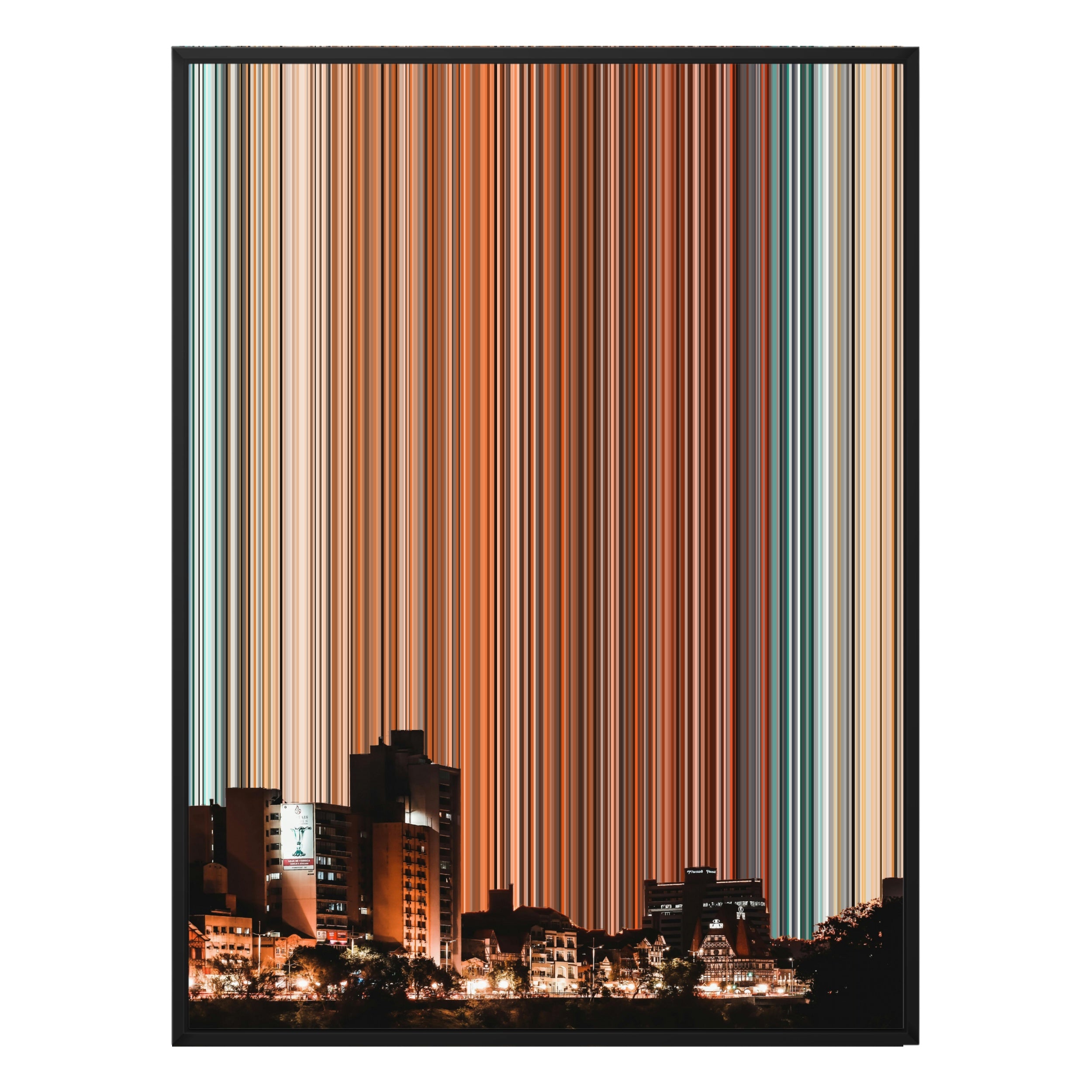 12×20" Metallic Float Frame Canvas - Black Frame variant