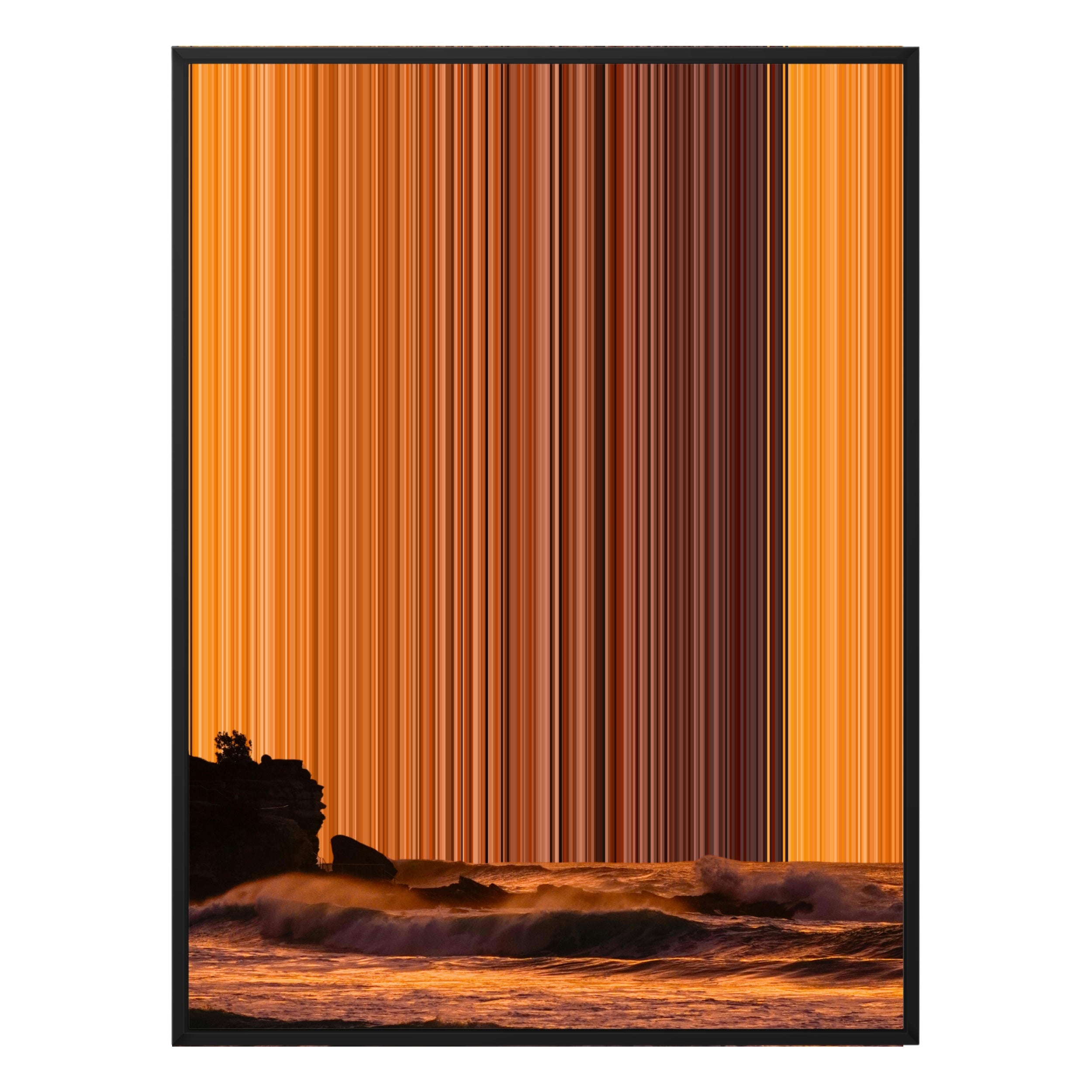 12×20" Metallic Float Frame Canvas - Black Frame variant