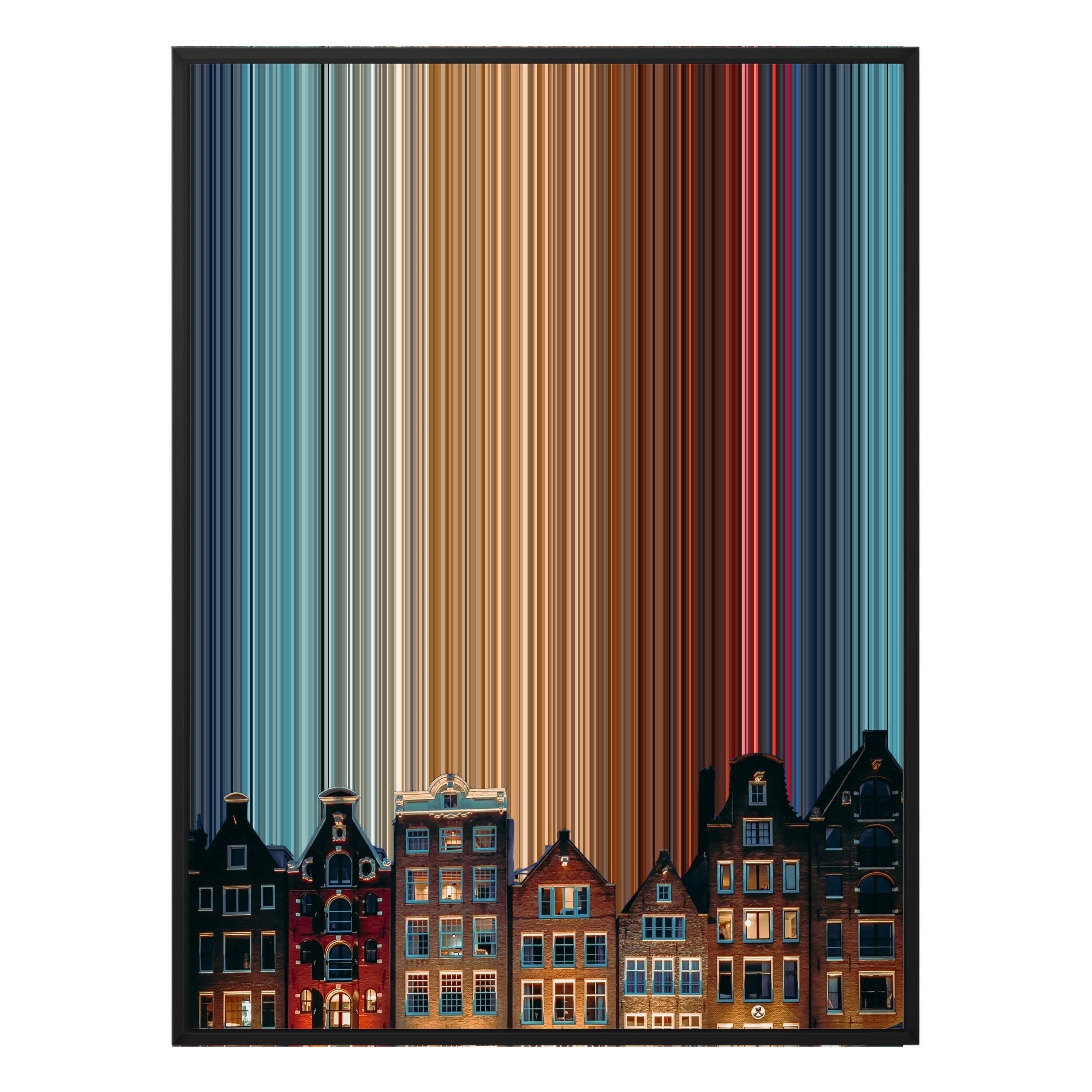 12×20" Metallic Float Frame Canvas - Black Frame variant