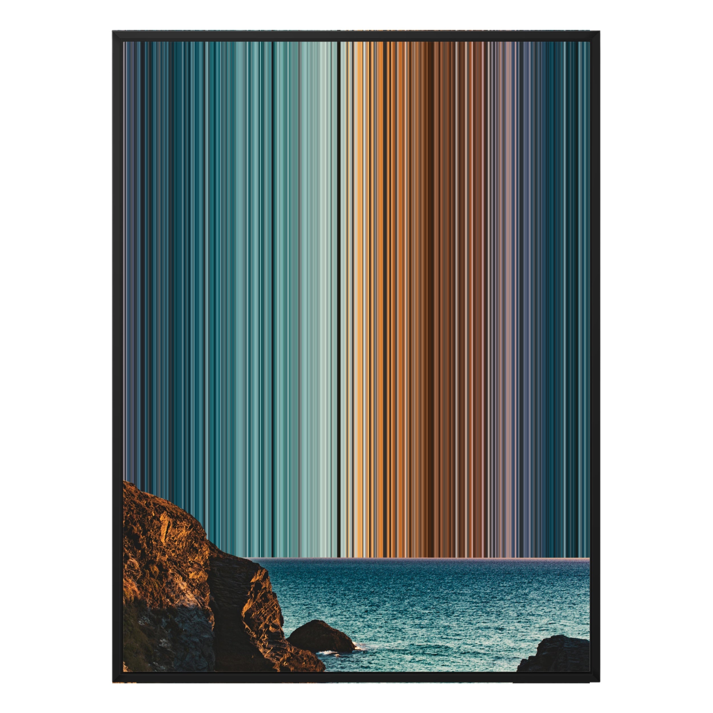 12×20" Metallic Float Frame Canvas - Black Frame variant
