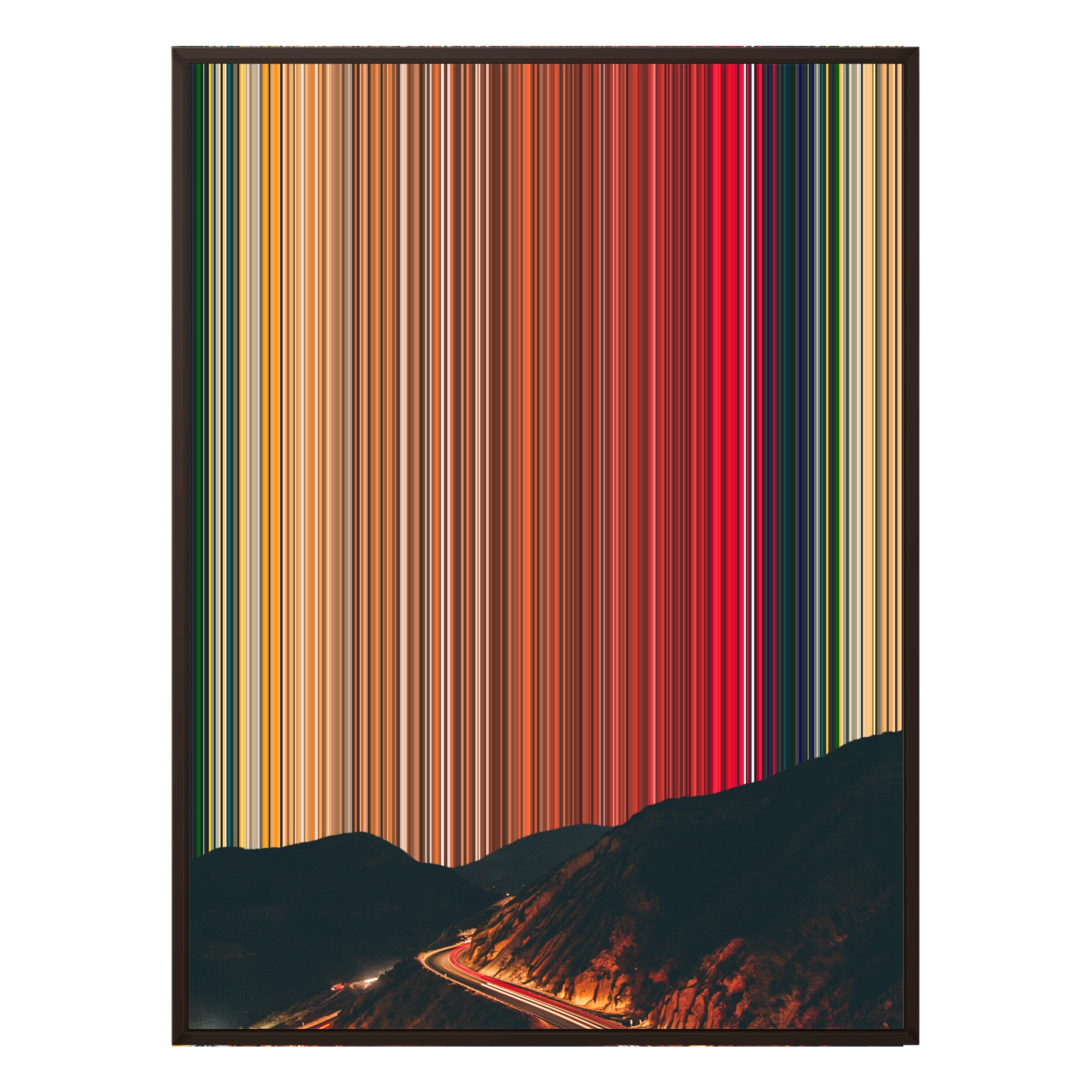 12×20" Metallic Float Frame Canvas - Brown Frame variant