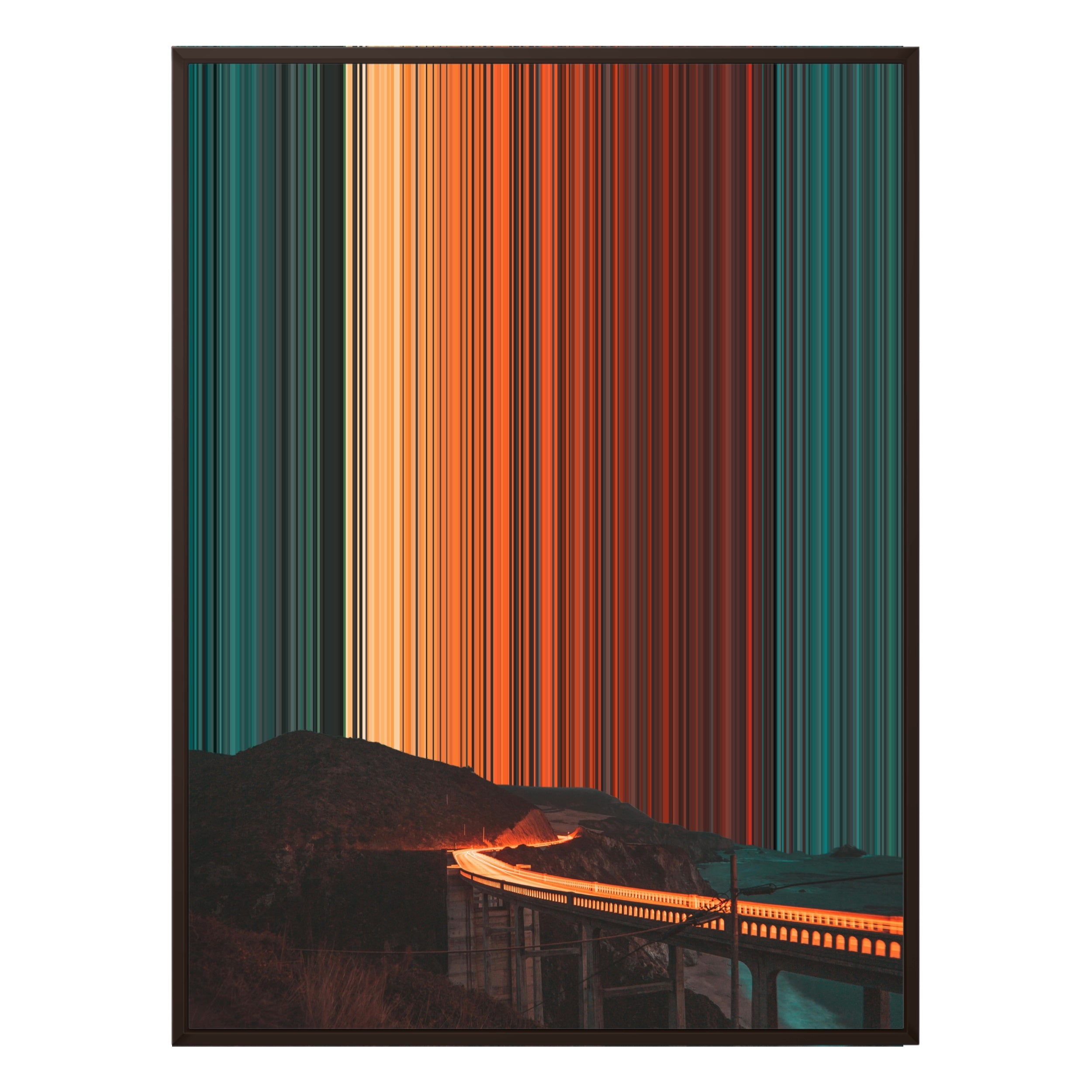 12×20" Metallic Float Frame Canvas - Brown Frame variant