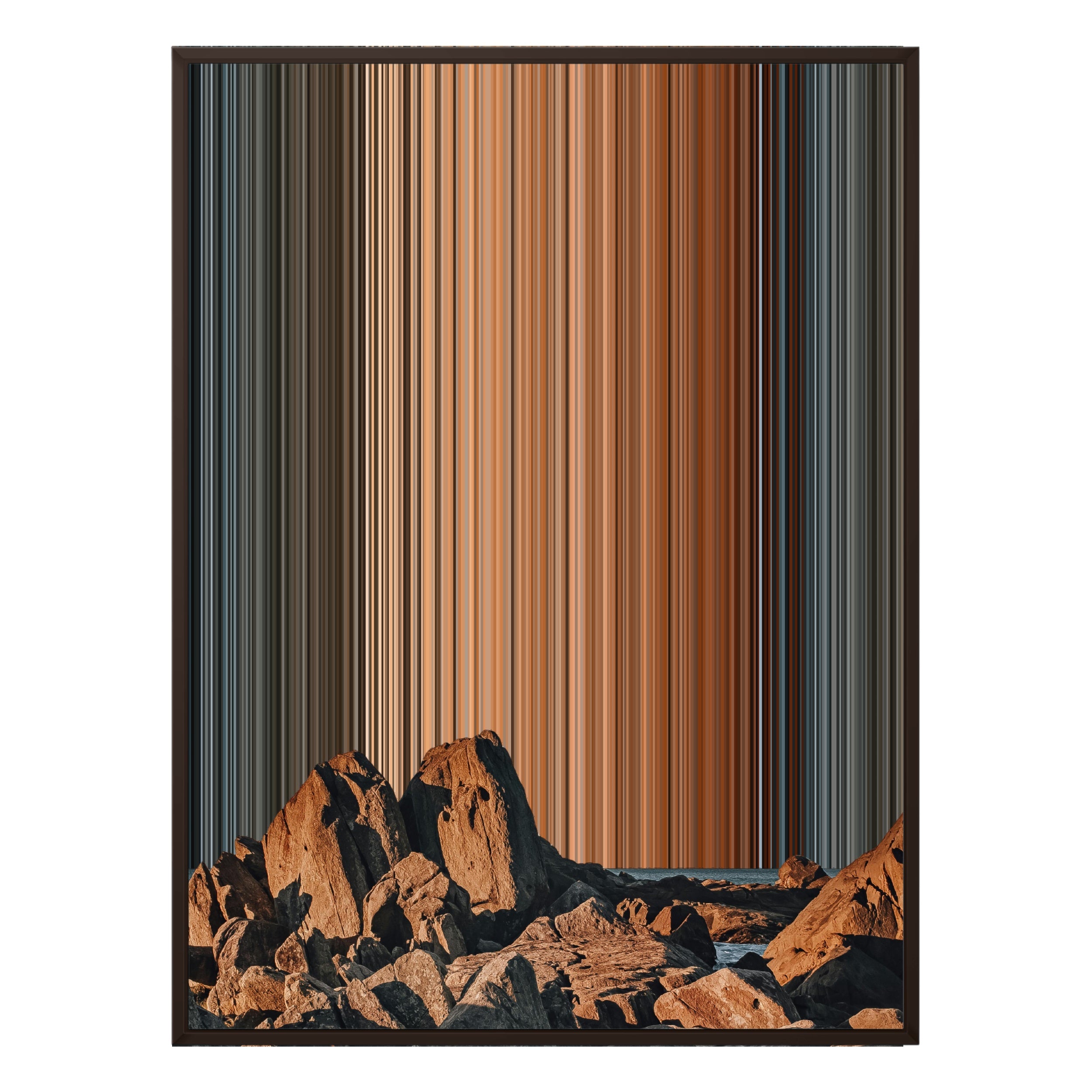 12×20" Metallic Float Frame Canvas - Brown Frame variant