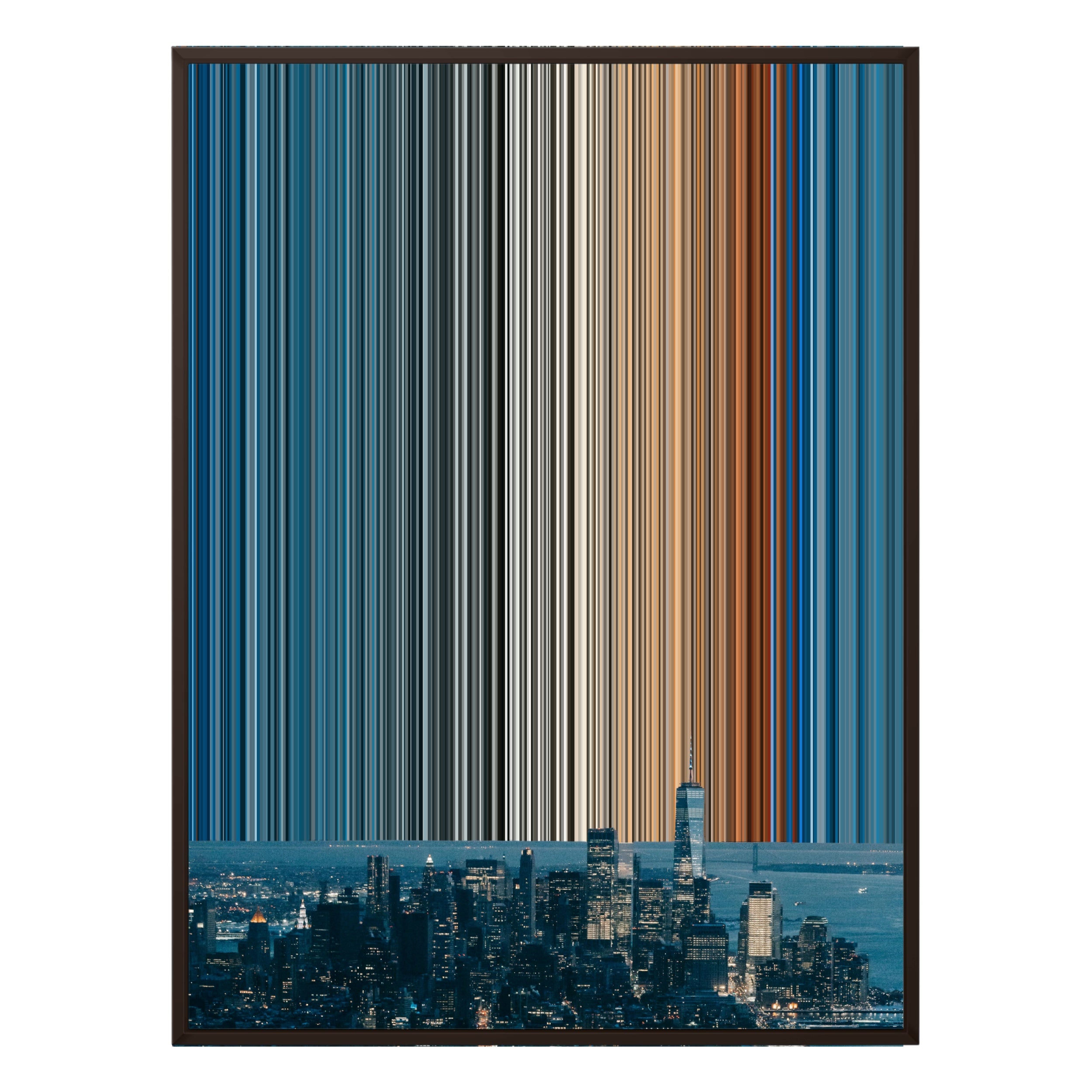 12×20" Metallic Float Frame Canvas - Brown Frame variant