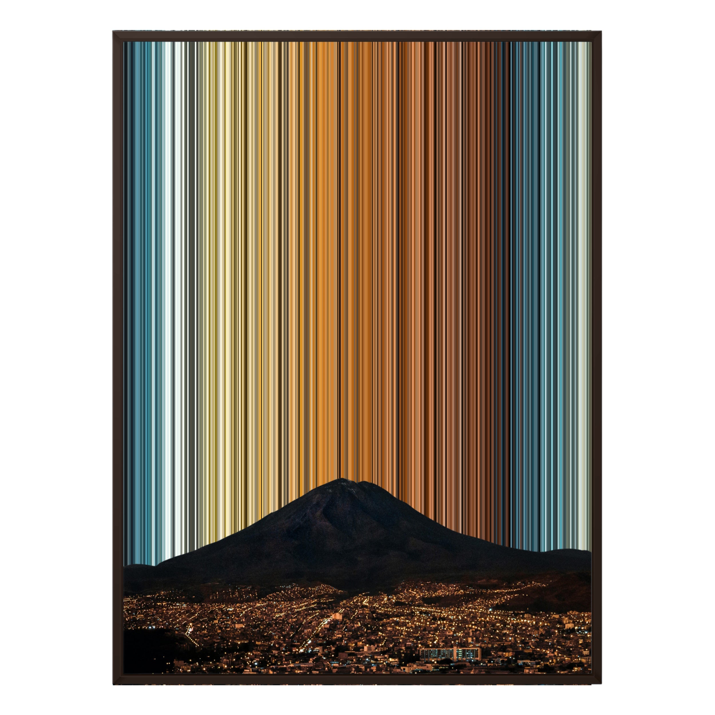 12×20" Metallic Float Frame Canvas - Brown Frame variant