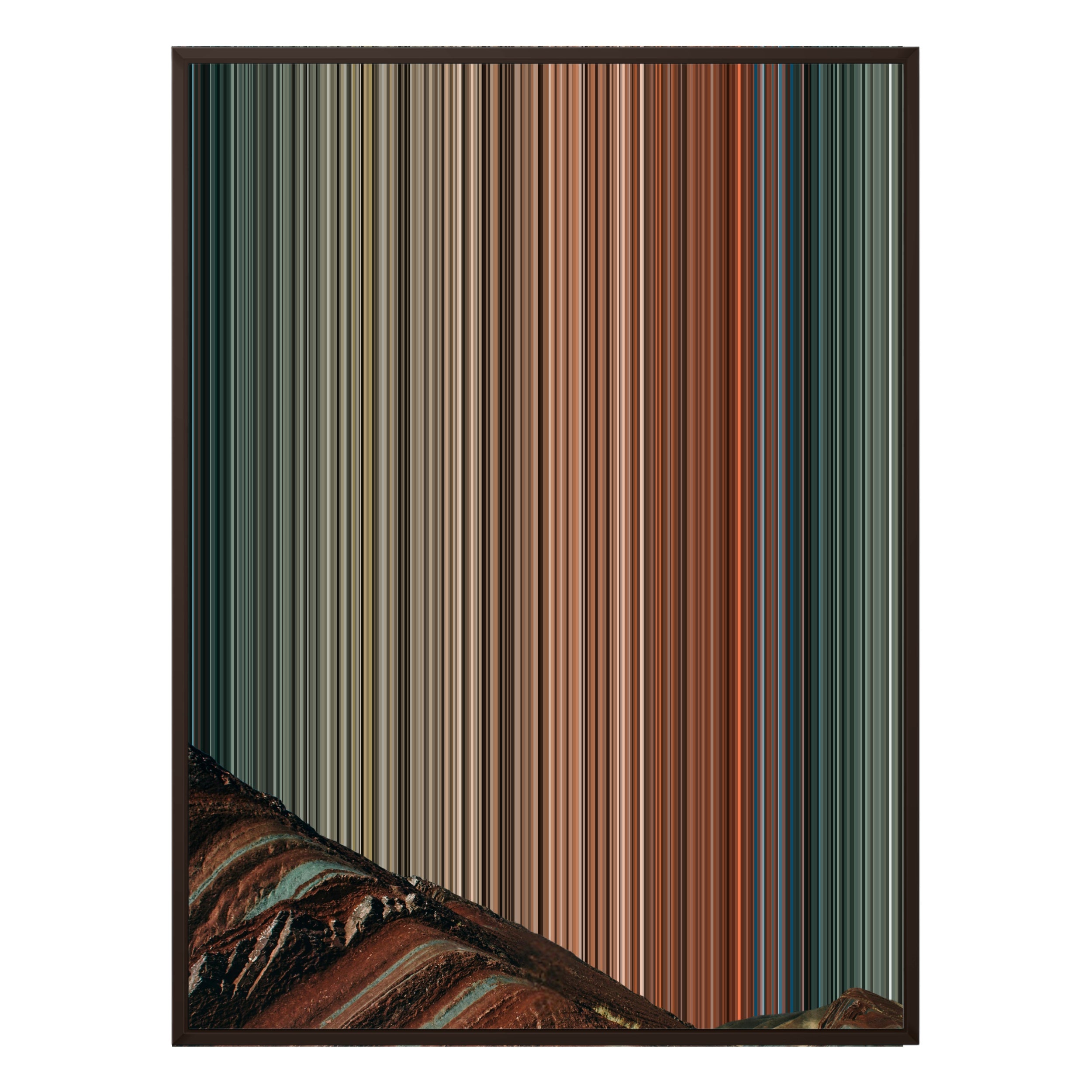 12×20" Metallic Float Frame Canvas - Brown Frame variant