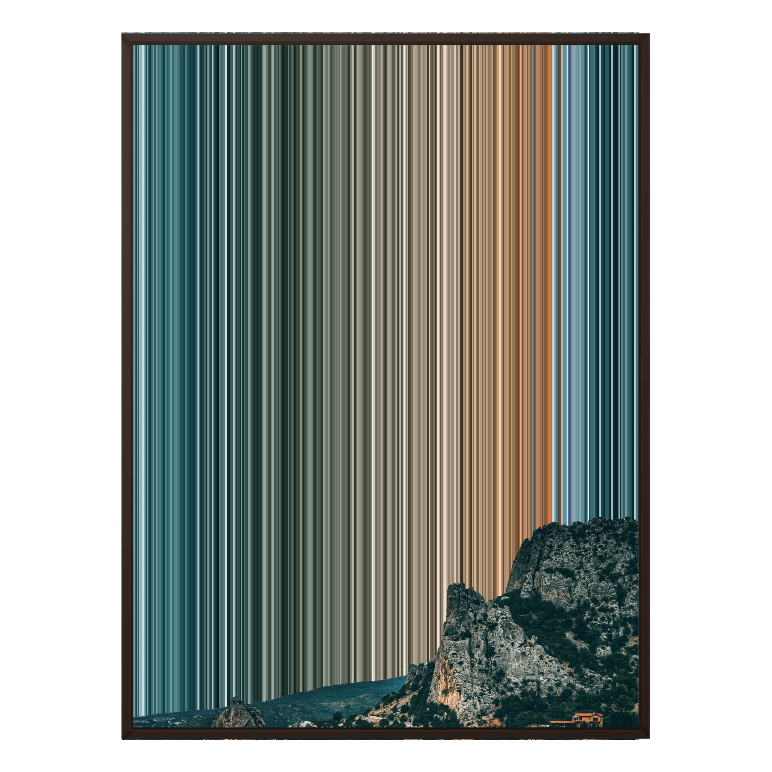 12×20" Metallic Float Frame Canvas - Brown Frame variant