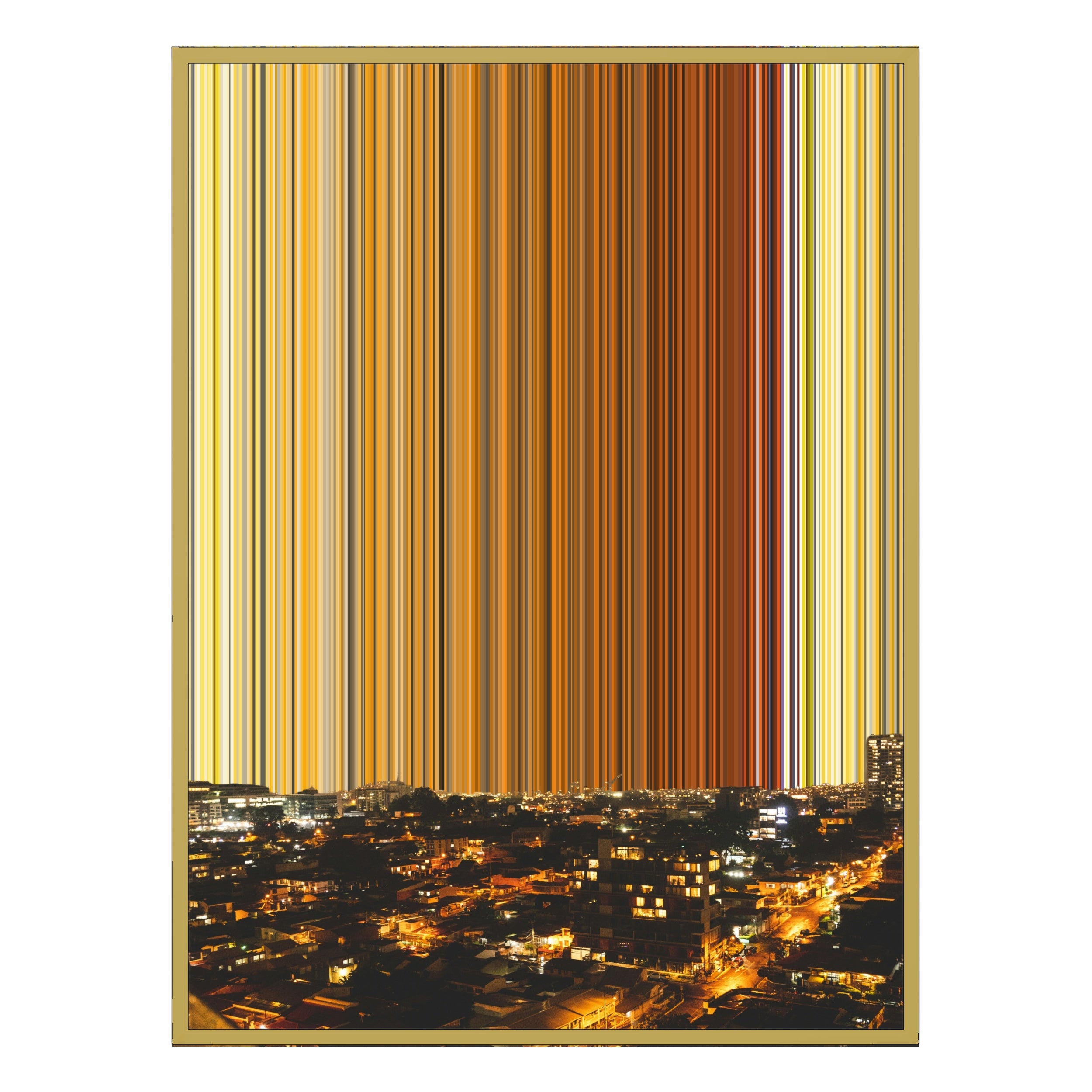 12×20" Metallic Float Frame Canvas - Gold Frame variant
