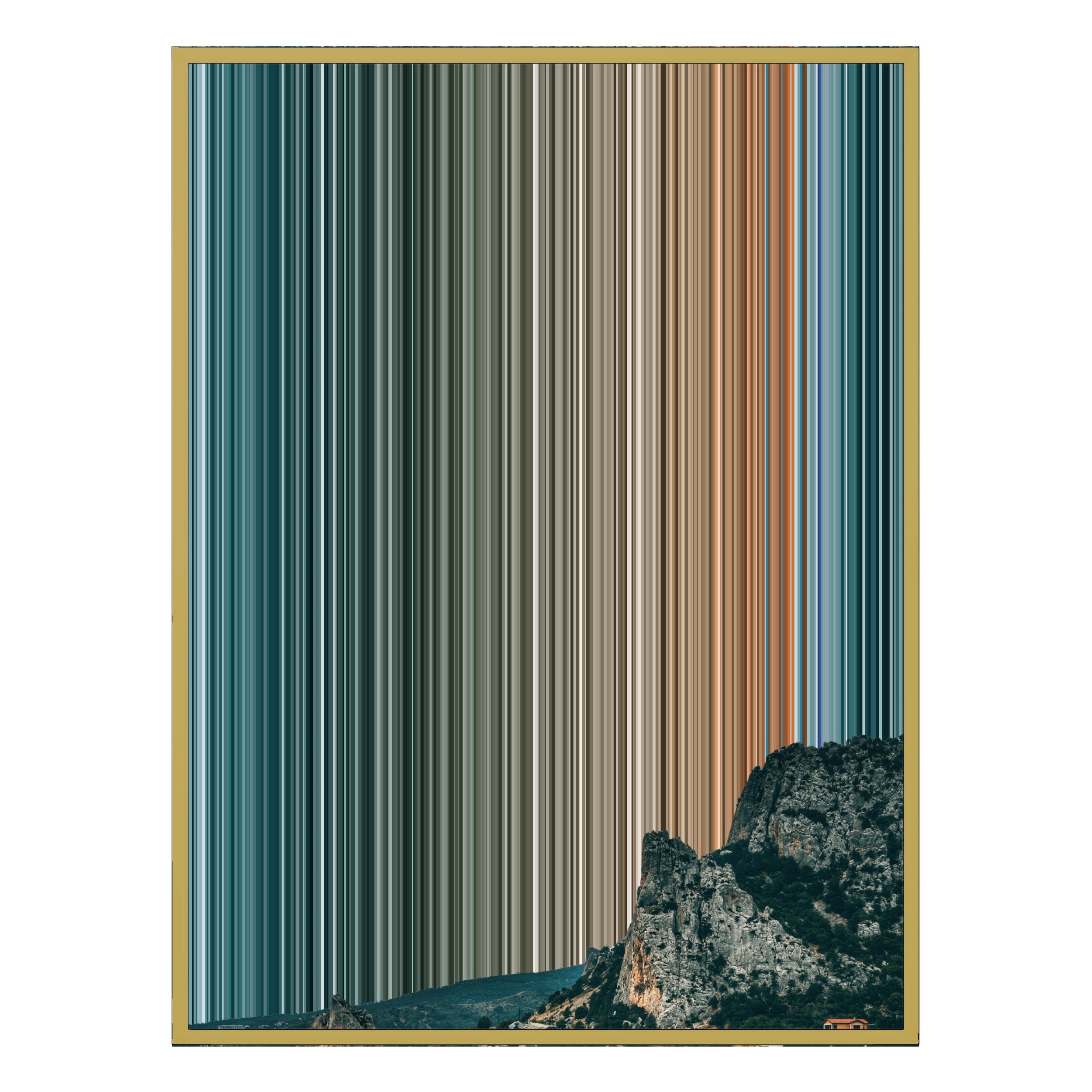 12×20" Metallic Float Frame Canvas - Gold Frame variant