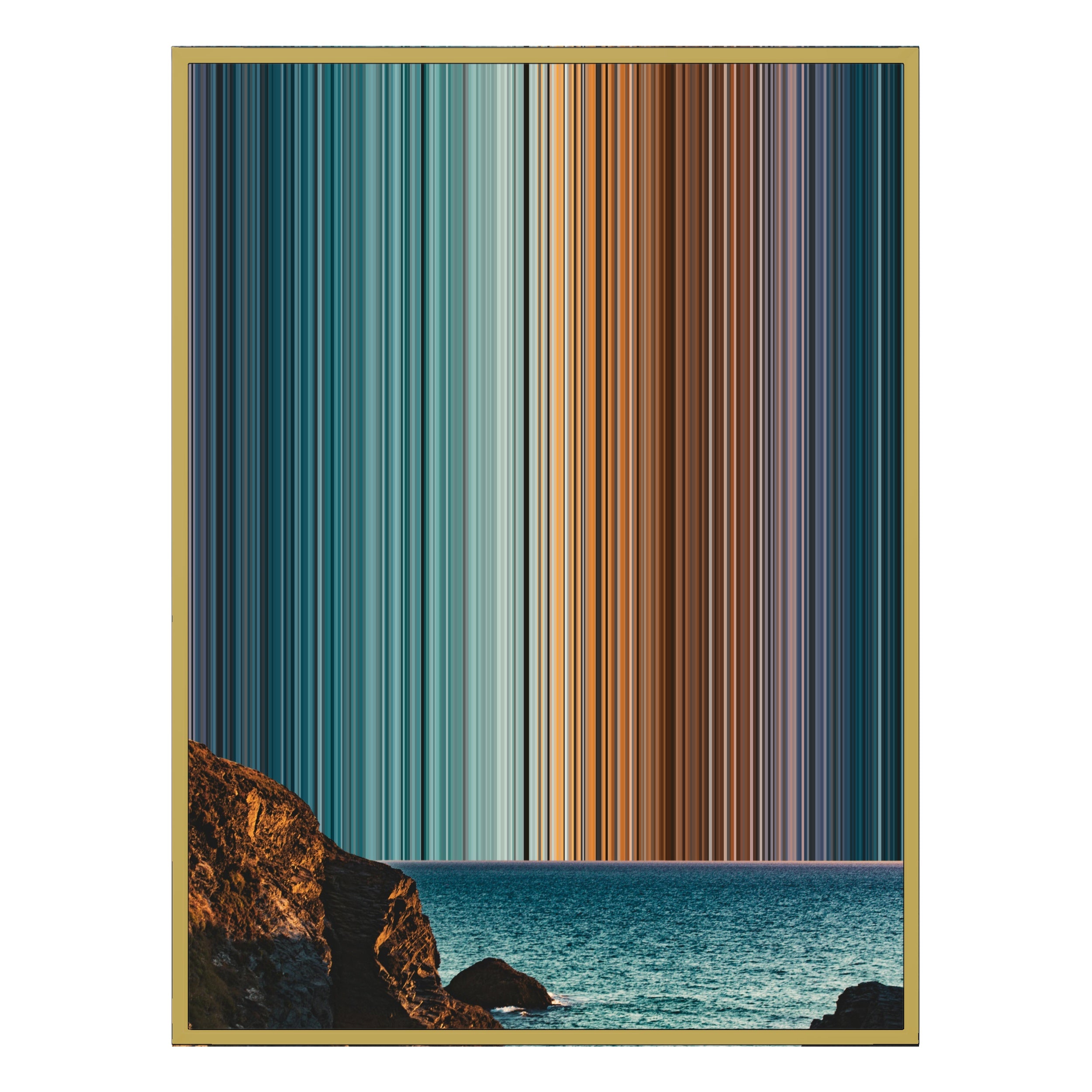 12×20" Metallic Float Frame Canvas - Gold Frame variant