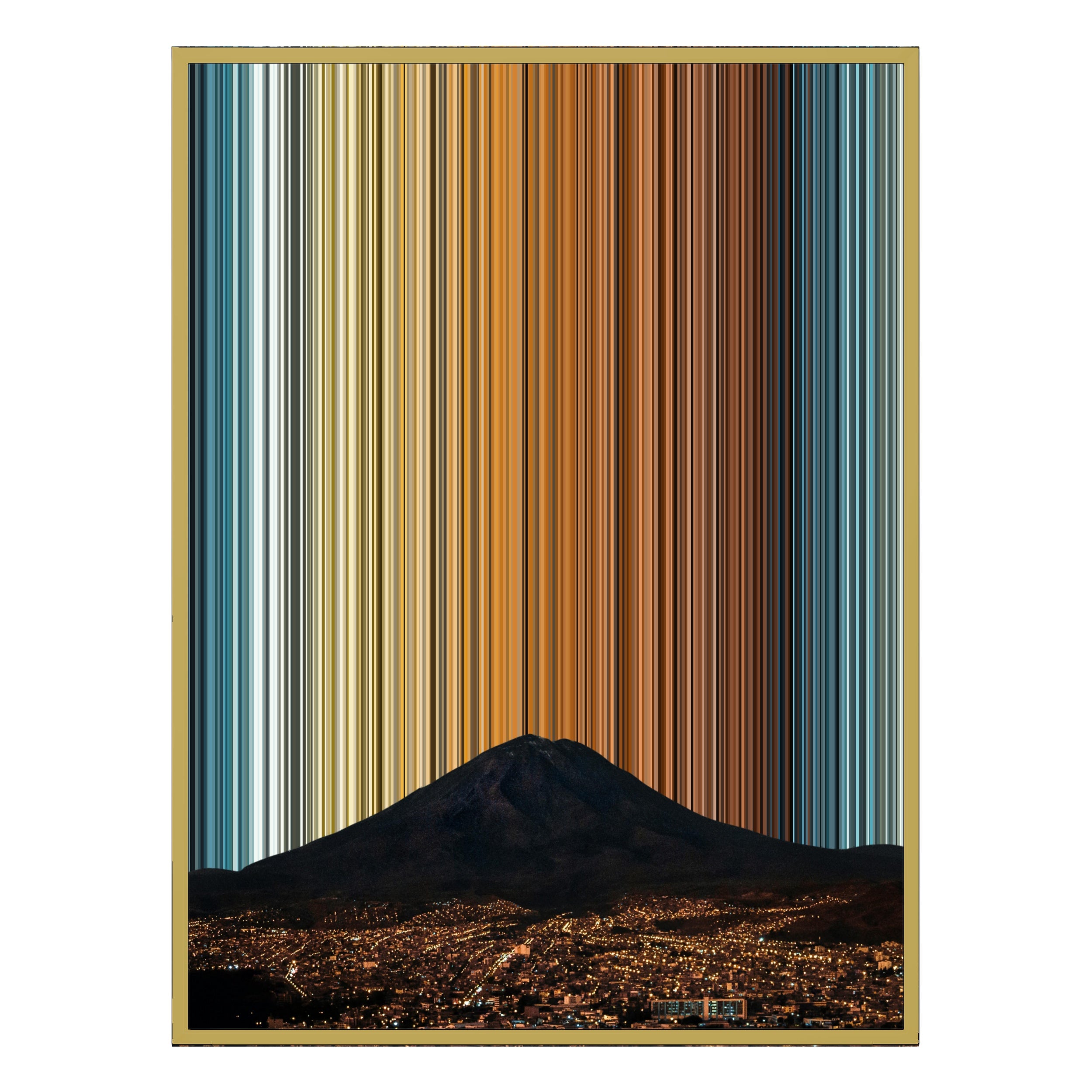 12×20" Metallic Float Frame Canvas - Gold Frame variant