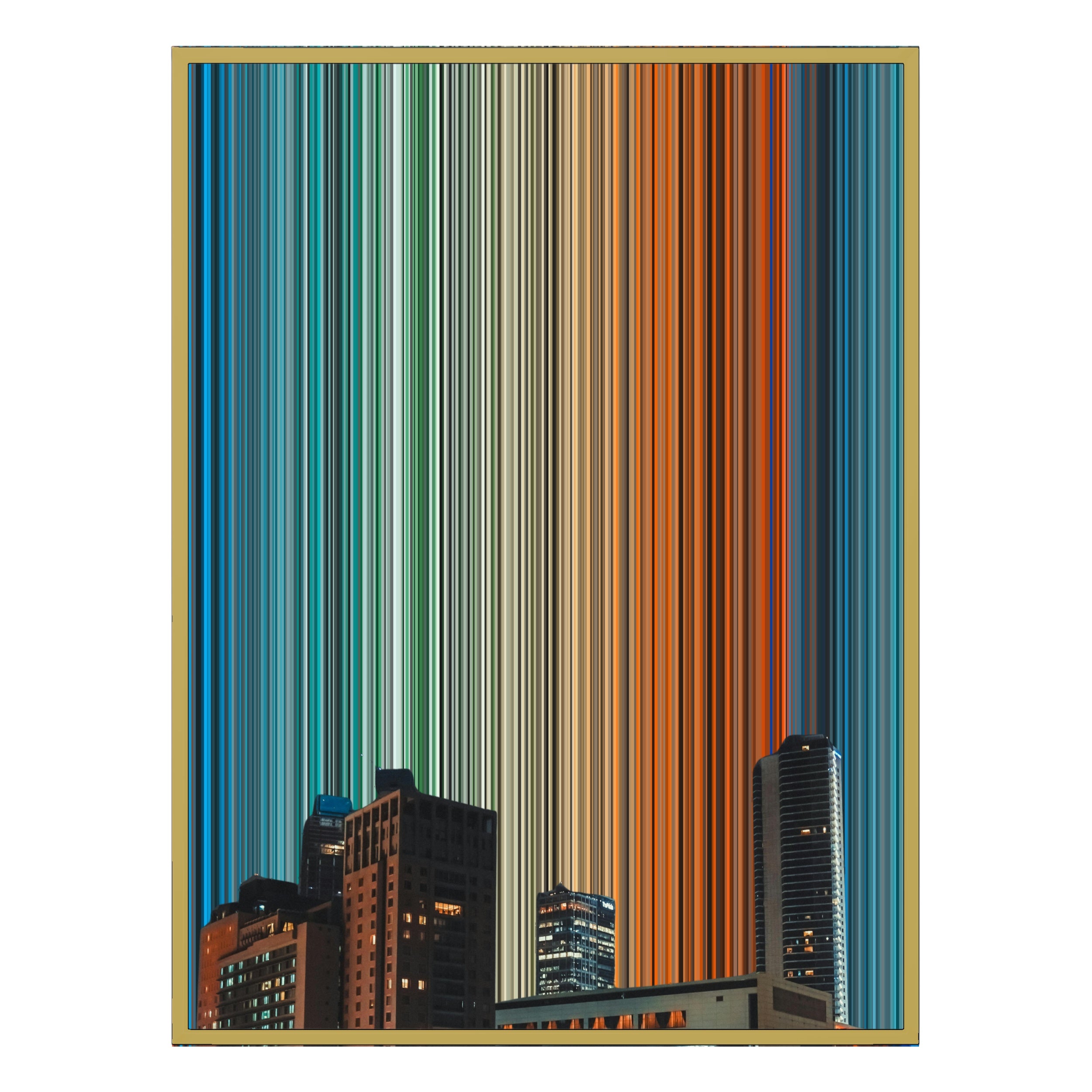 12×20" Metallic Float Frame Canvas - Gold Frame variant