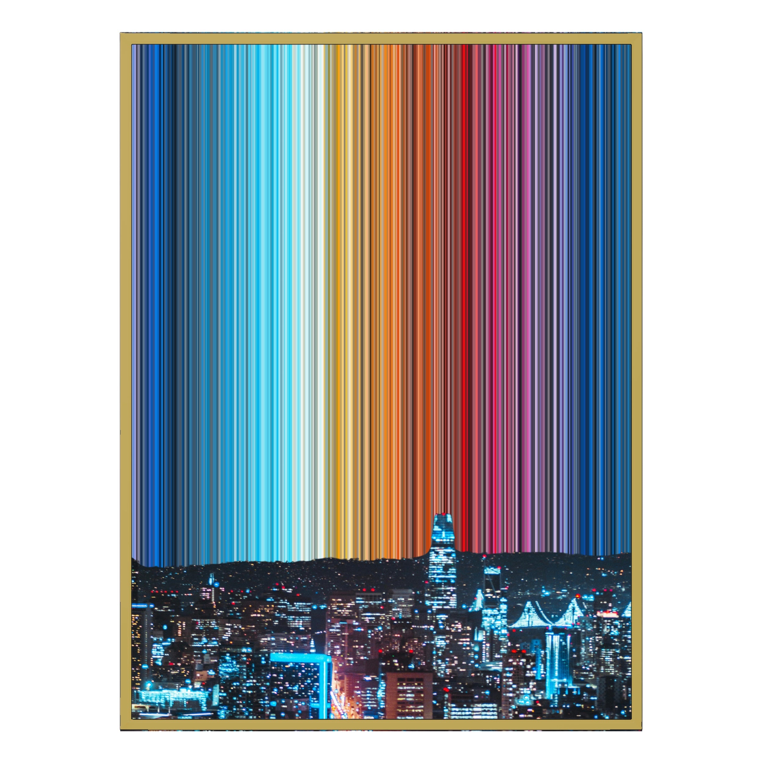 12×20" Metallic Float Frame Canvas - Gold Frame variant