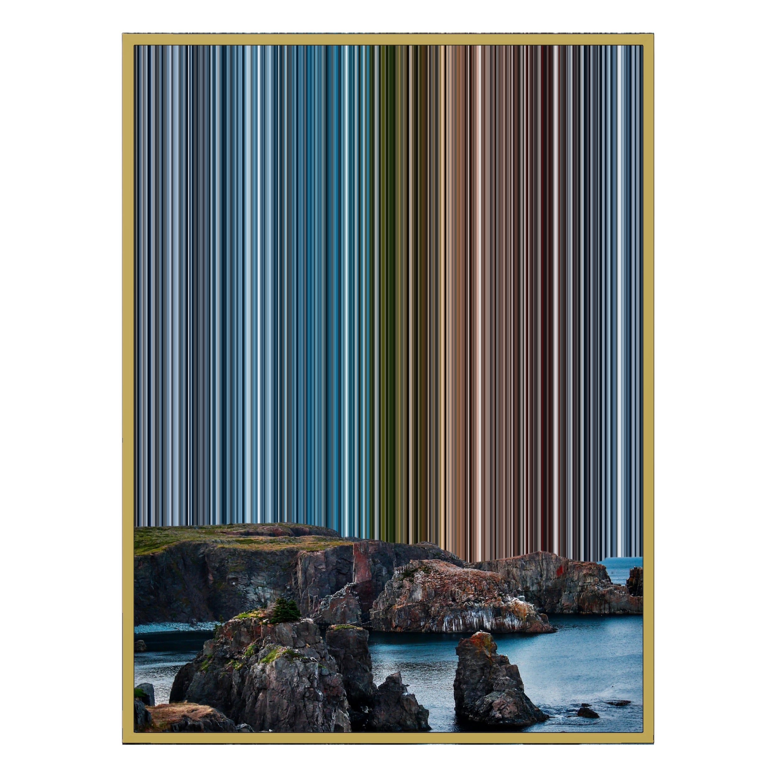 12×20" Metallic Float Frame Canvas - Gold Frame variant