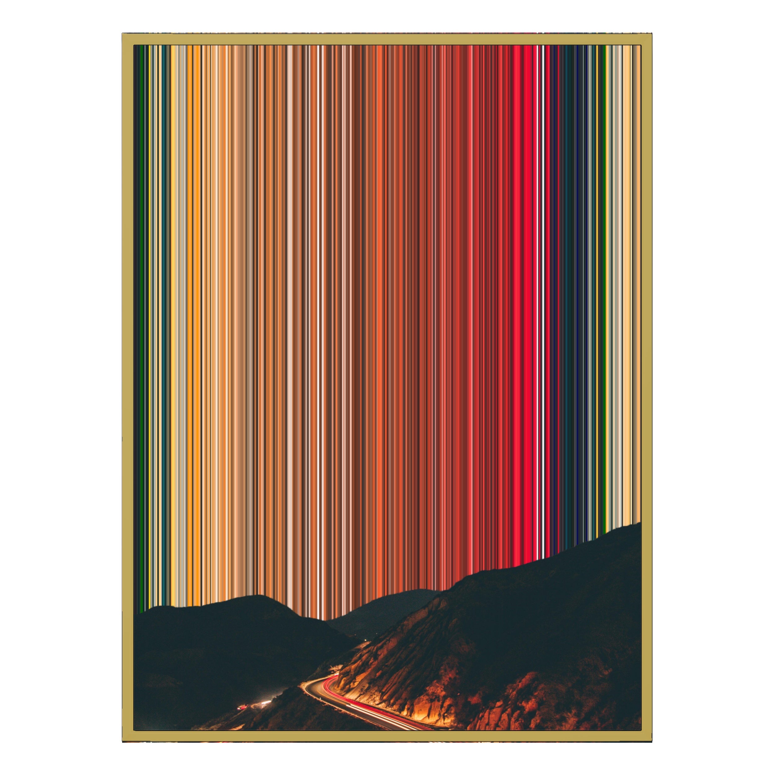 12×20" Metallic Float Frame Canvas - Gold Frame variant