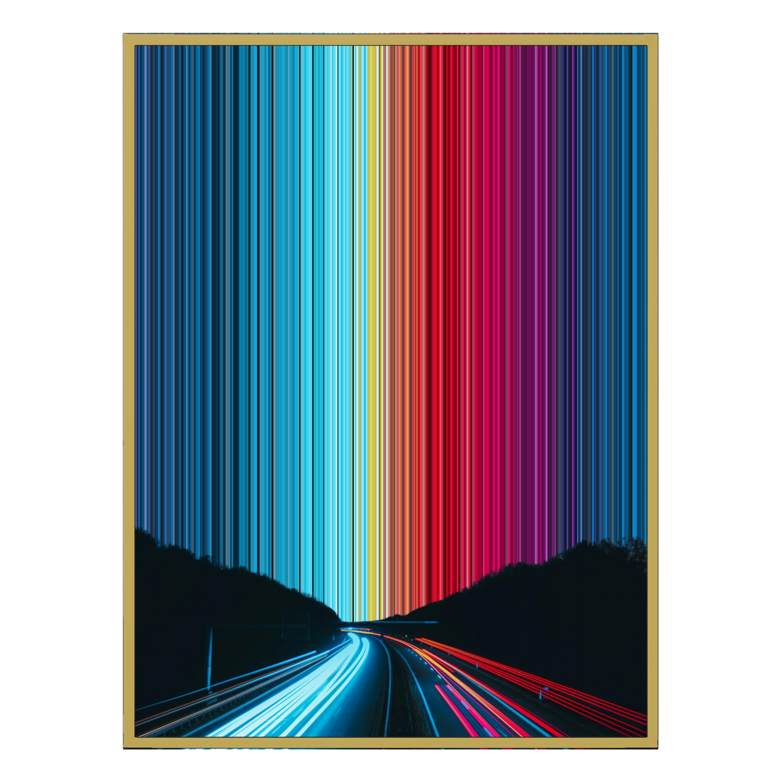 12×20" Metallic Float Frame Canvas - Gold Frame variant