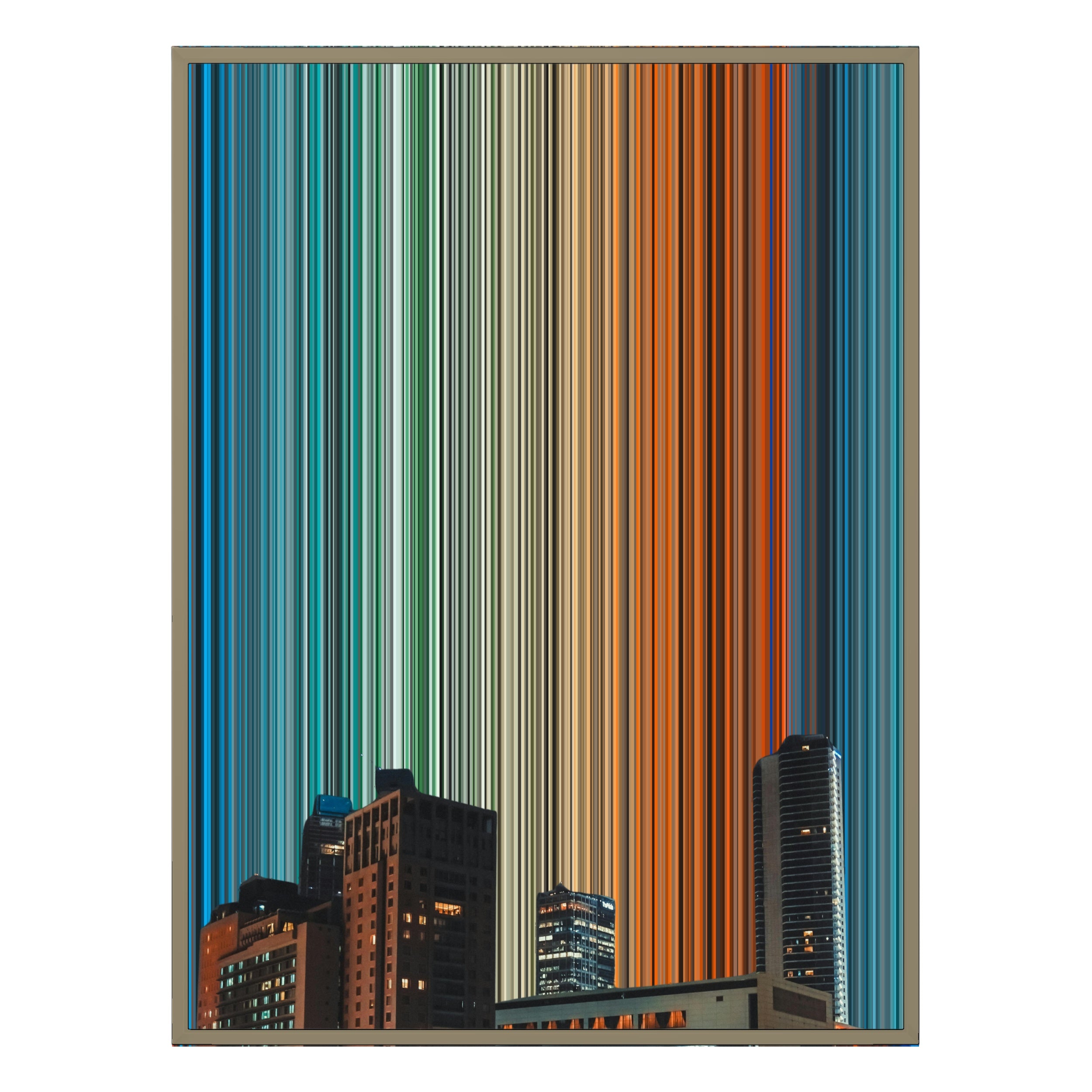 12×20" Metallic Float Frame Canvas - Natural Frame variant