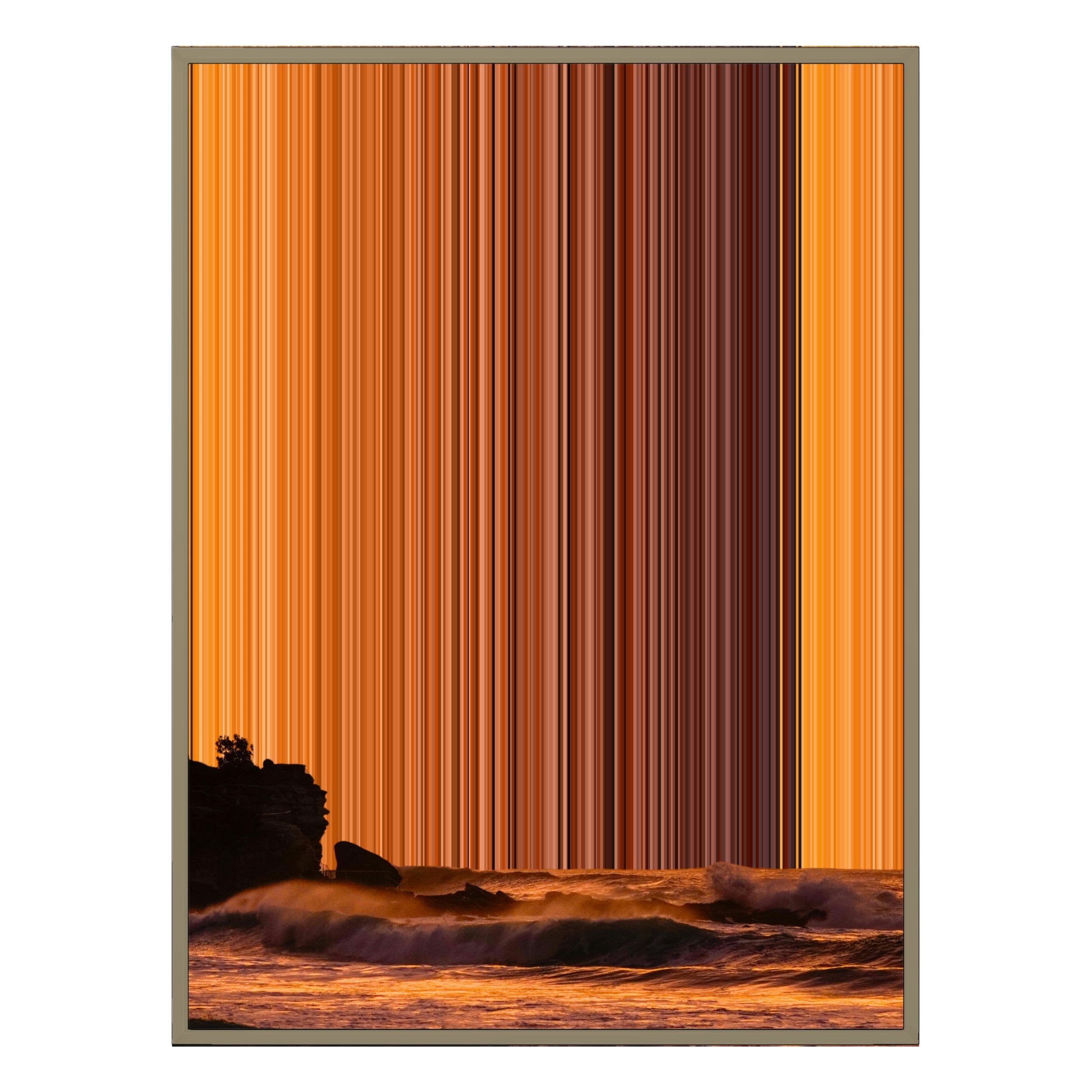 12×20" Metallic Float Frame Canvas - Natural Frame variant