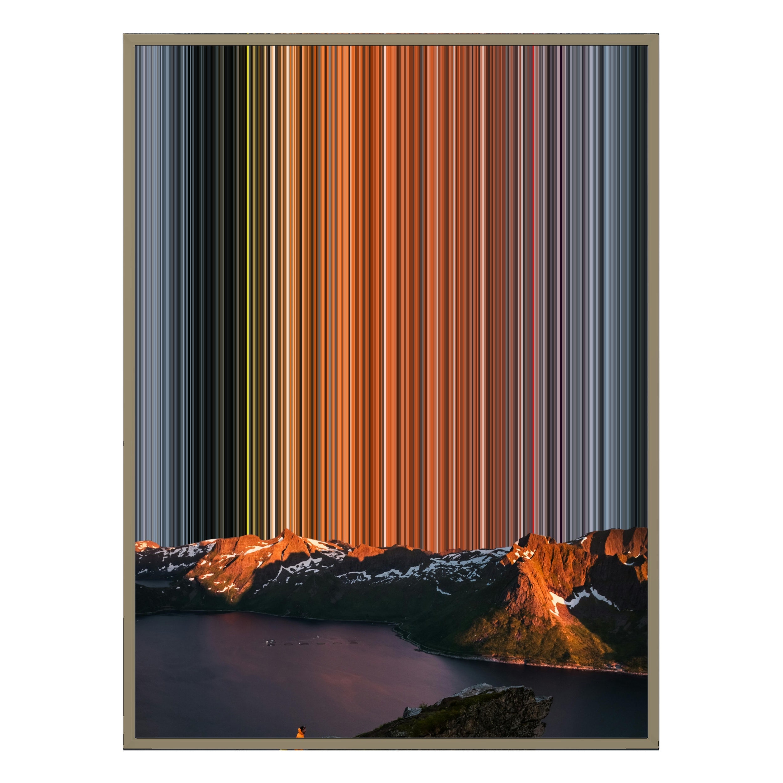 12×20" Metallic Float Frame Canvas - Natural Frame variant