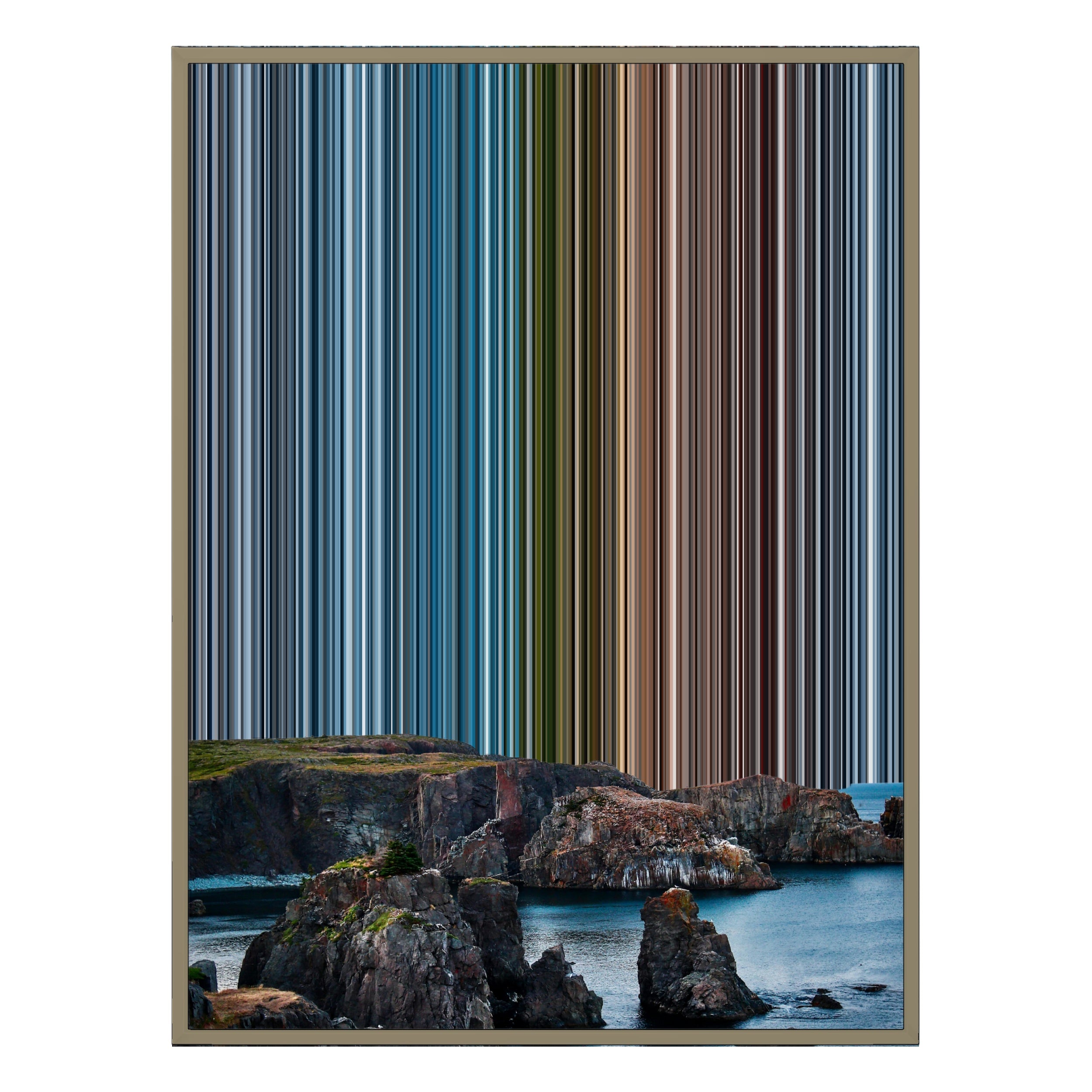 12×20" Metallic Float Frame Canvas - Natural Frame variant