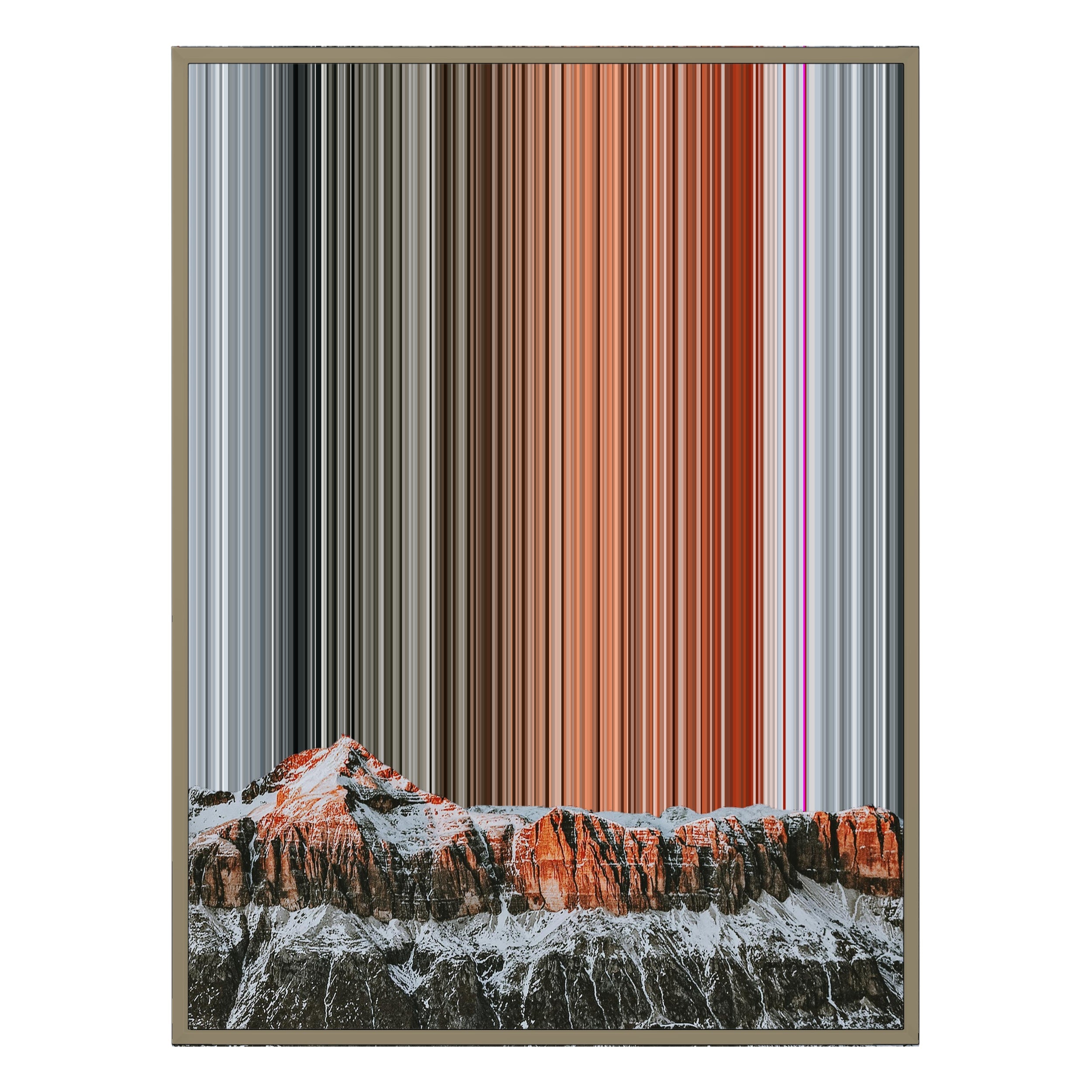 12×20" Metallic Float Frame Canvas - Natural Frame variant