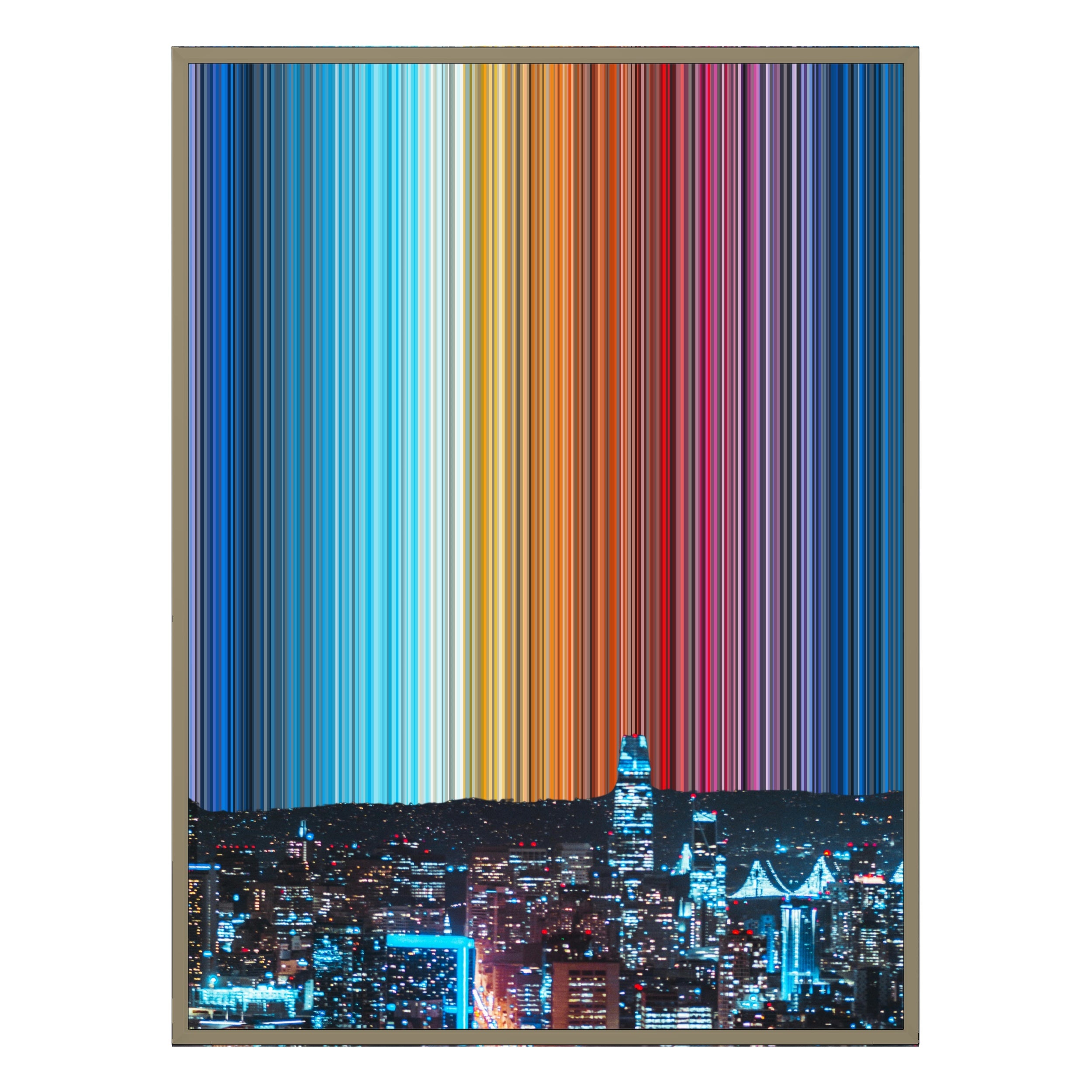 12×20" Metallic Float Frame Canvas - Natural Frame variant