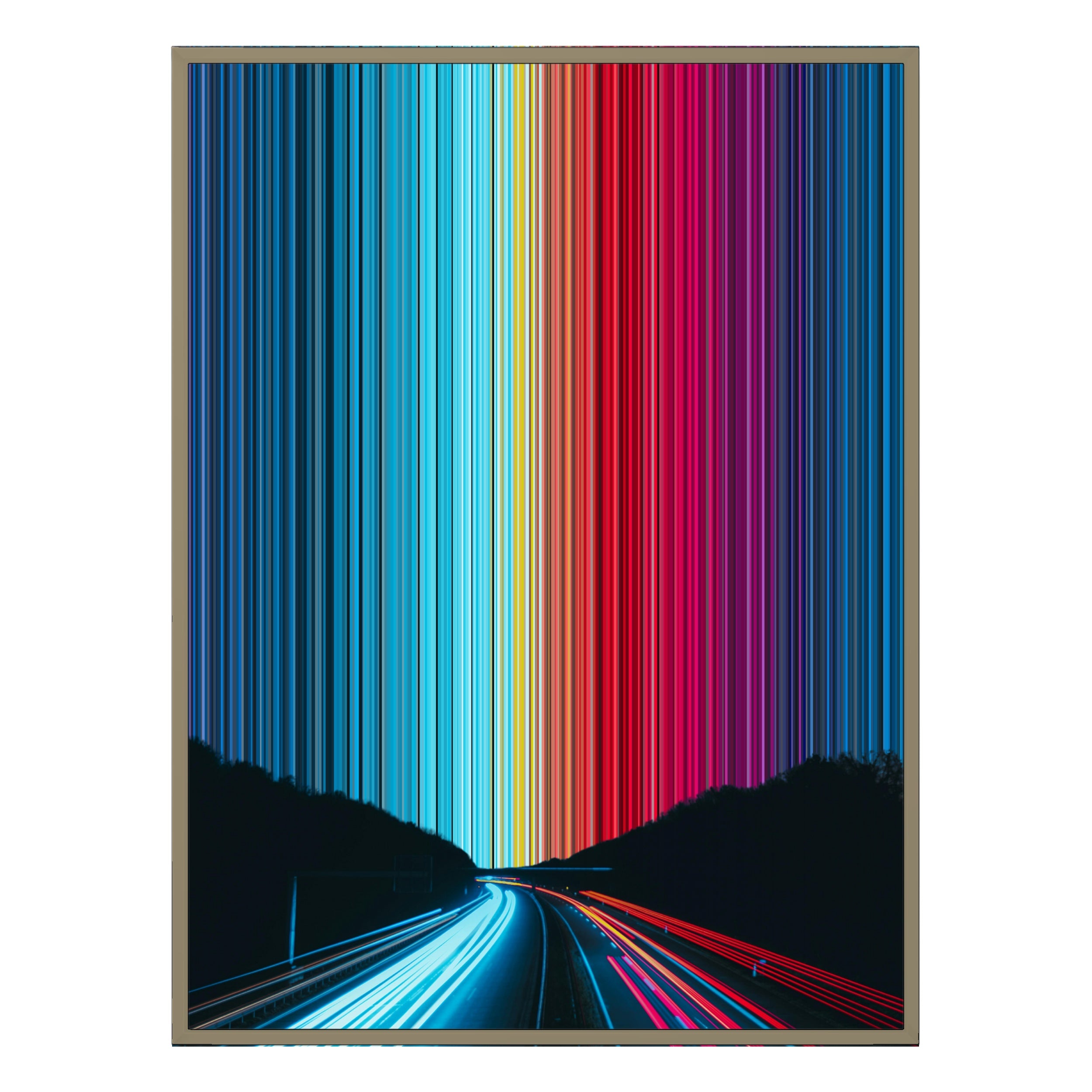 12×20" Metallic Float Frame Canvas - Natural Frame variant