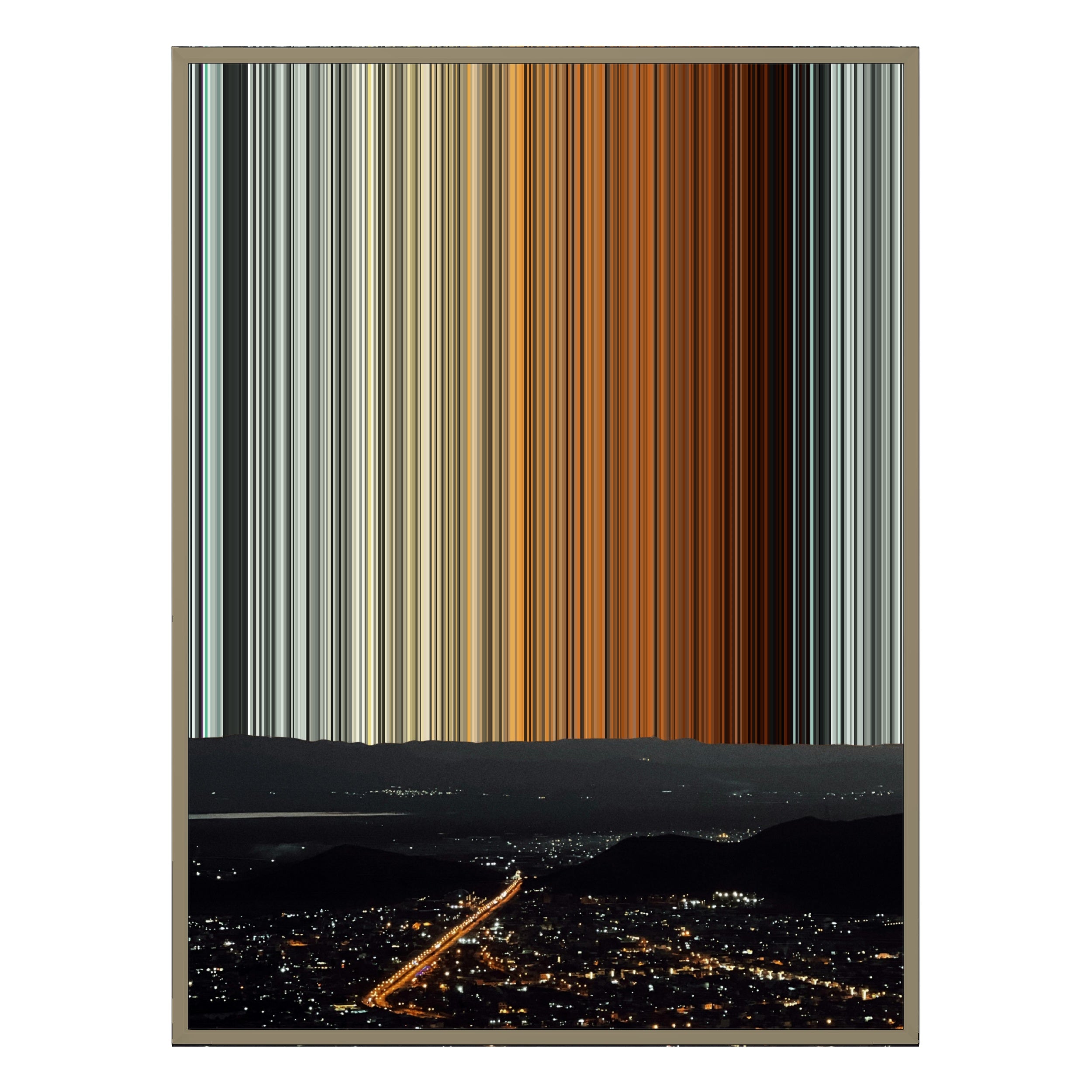 12×20" Metallic Float Frame Canvas - Natural Frame variant