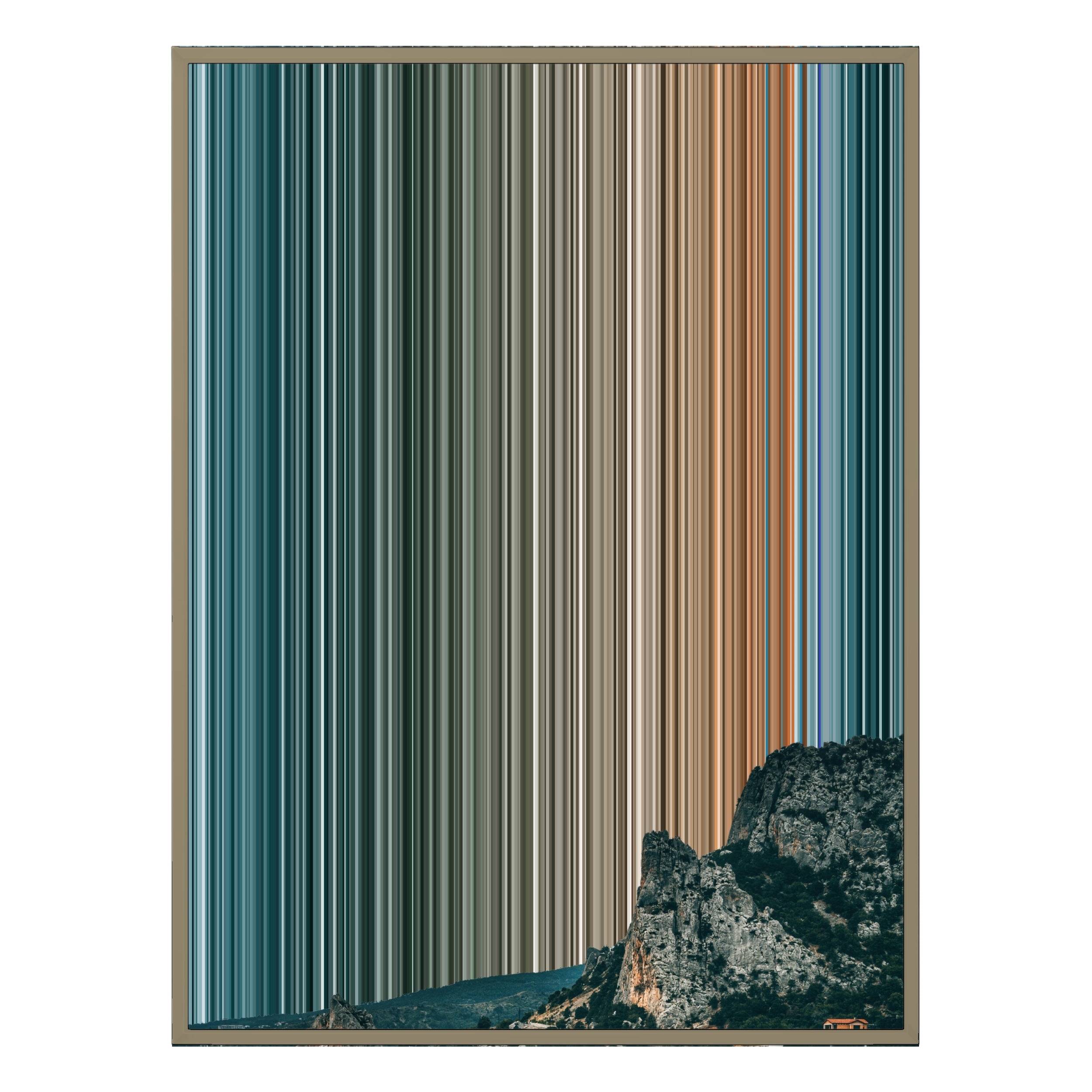 12×20" Metallic Float Frame Canvas - Natural Frame variant