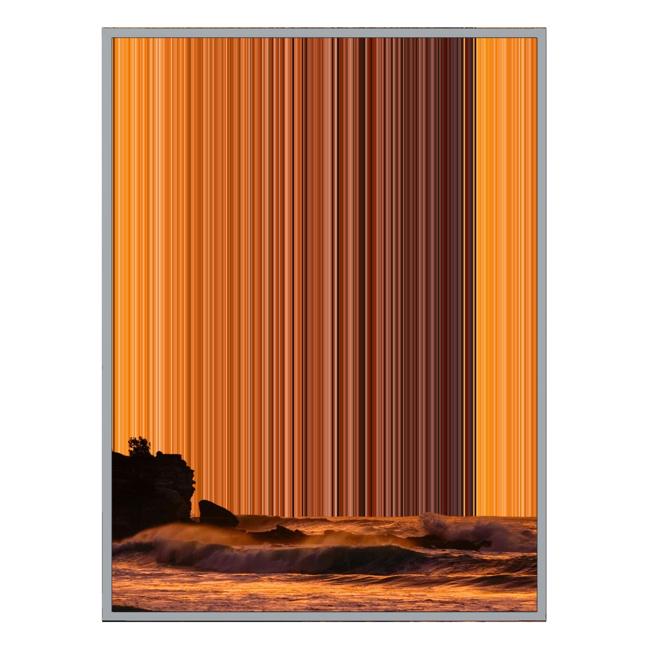 12×20" Metallic Float Frame Canvas - Silver Frame variant