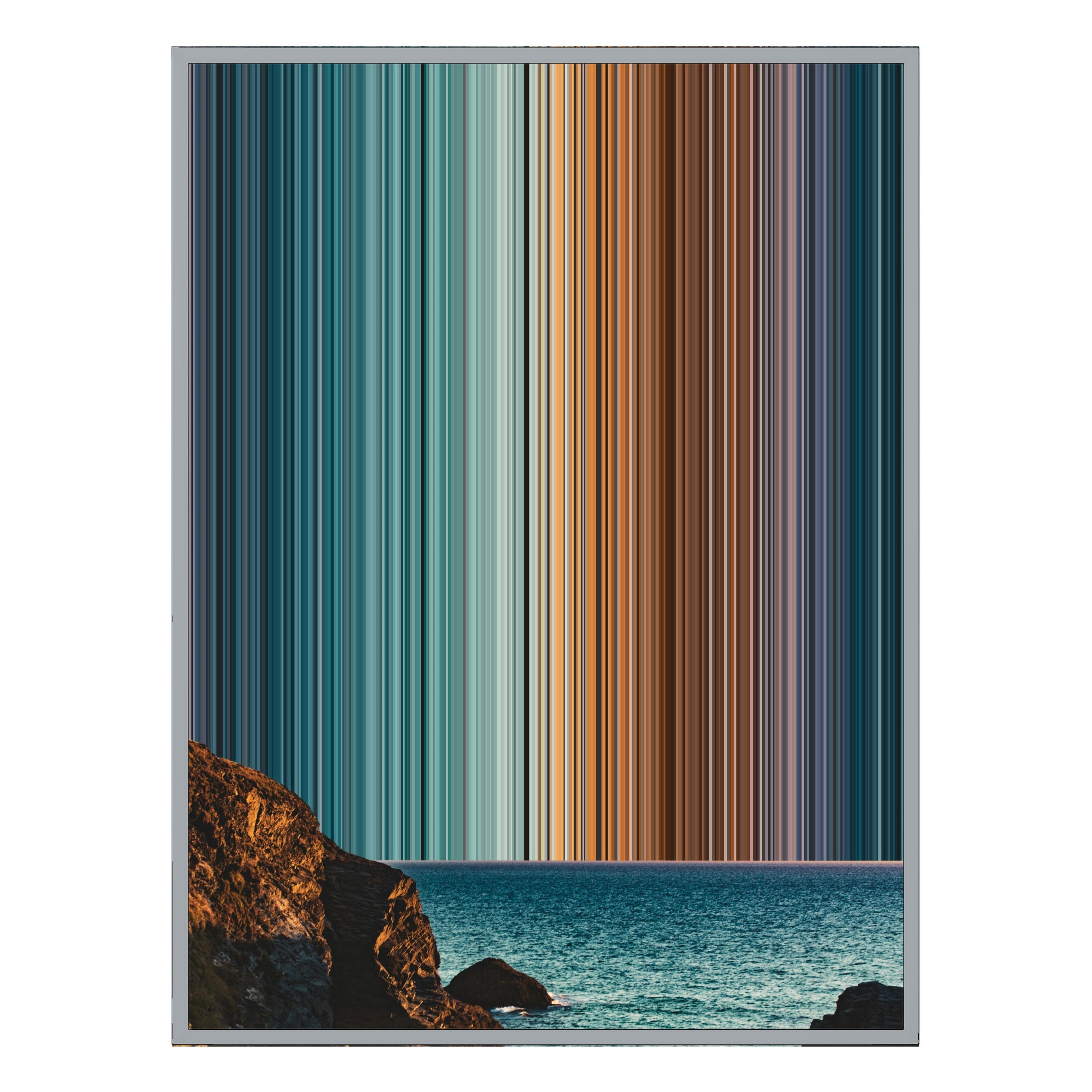 12×20" Metallic Float Frame Canvas - Silver Frame variant