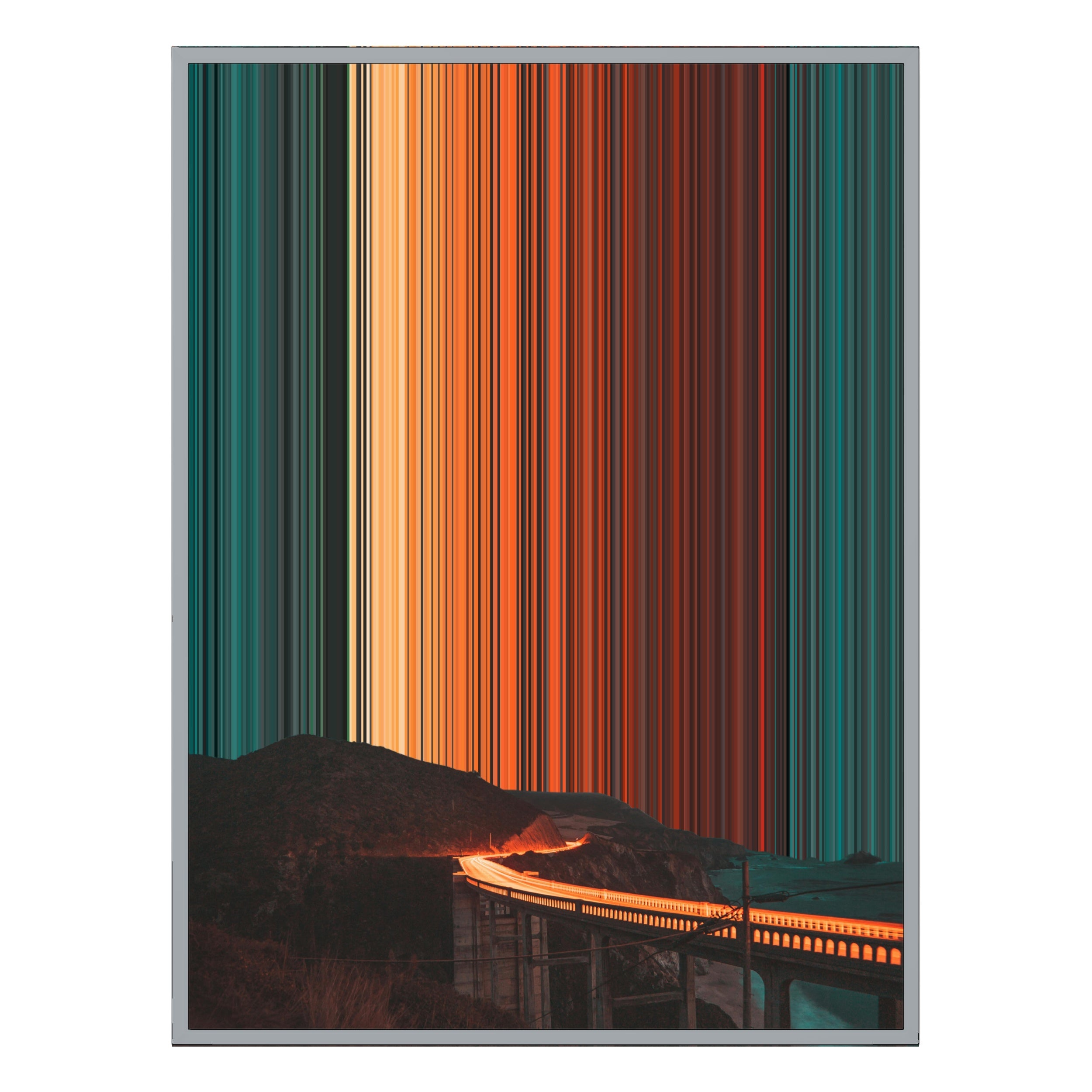 12×20" Metallic Float Frame Canvas - Silver Frame variant