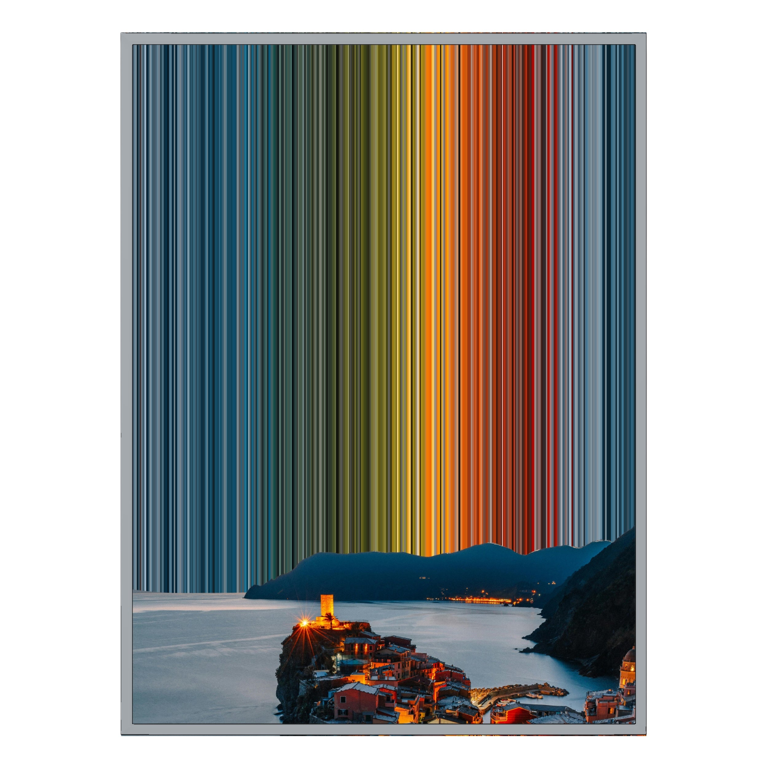 12×20" Metallic Float Frame Canvas - Silver Frame variant