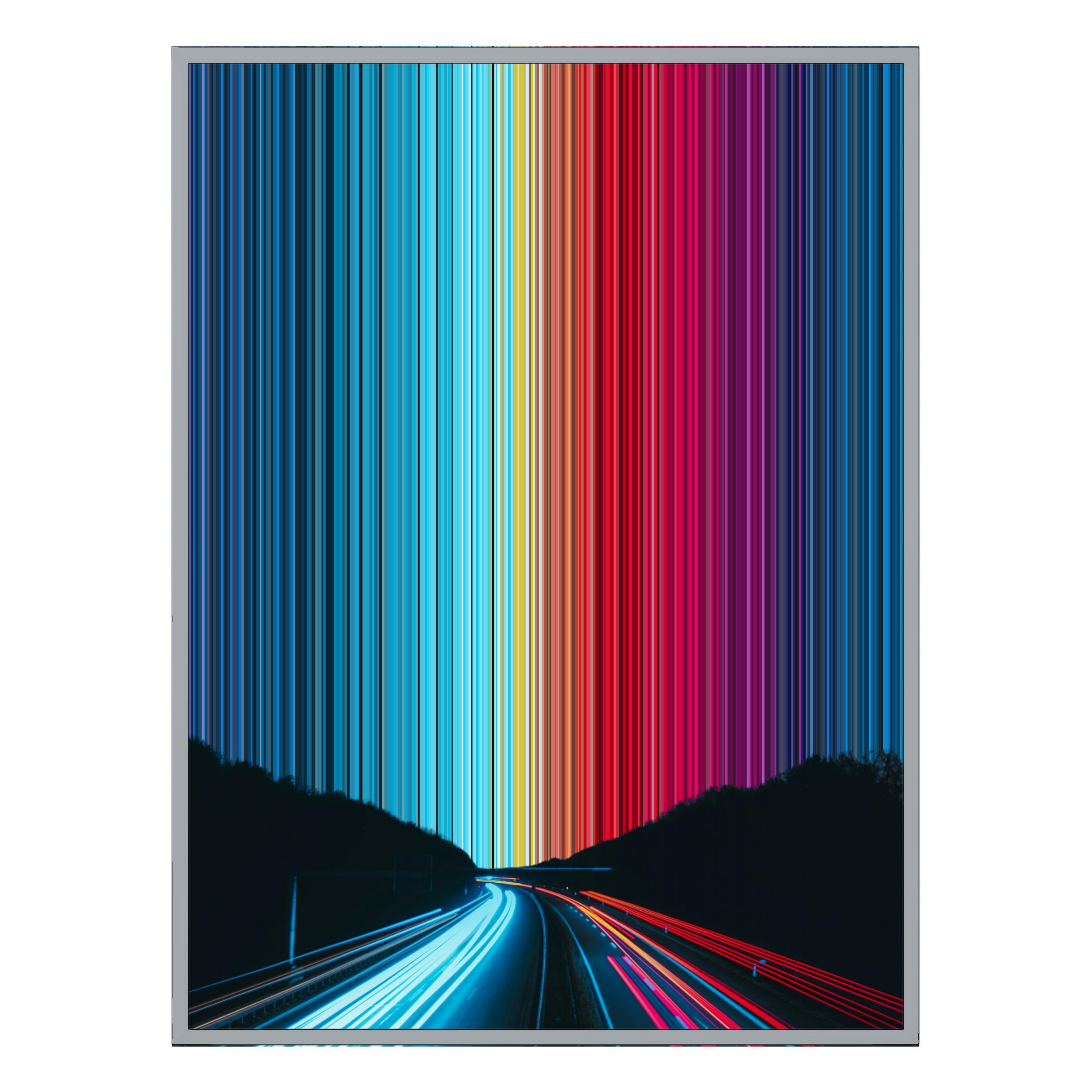 12×20" Metallic Float Frame Canvas - Silver Frame variant