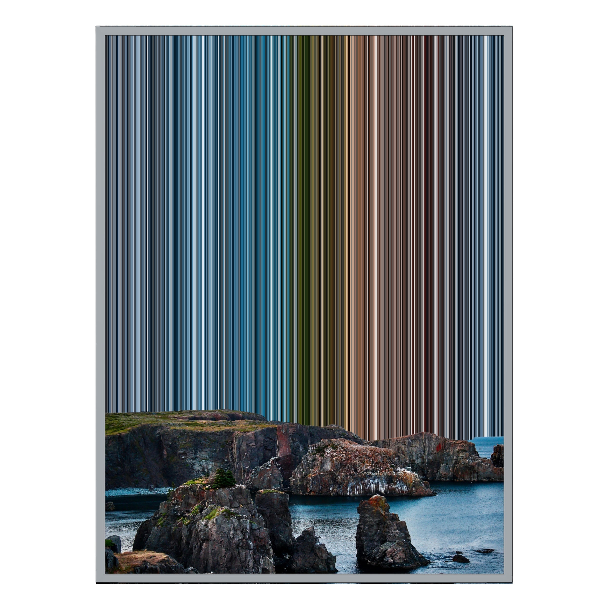 12×20" Metallic Float Frame Canvas - Silver Frame variant