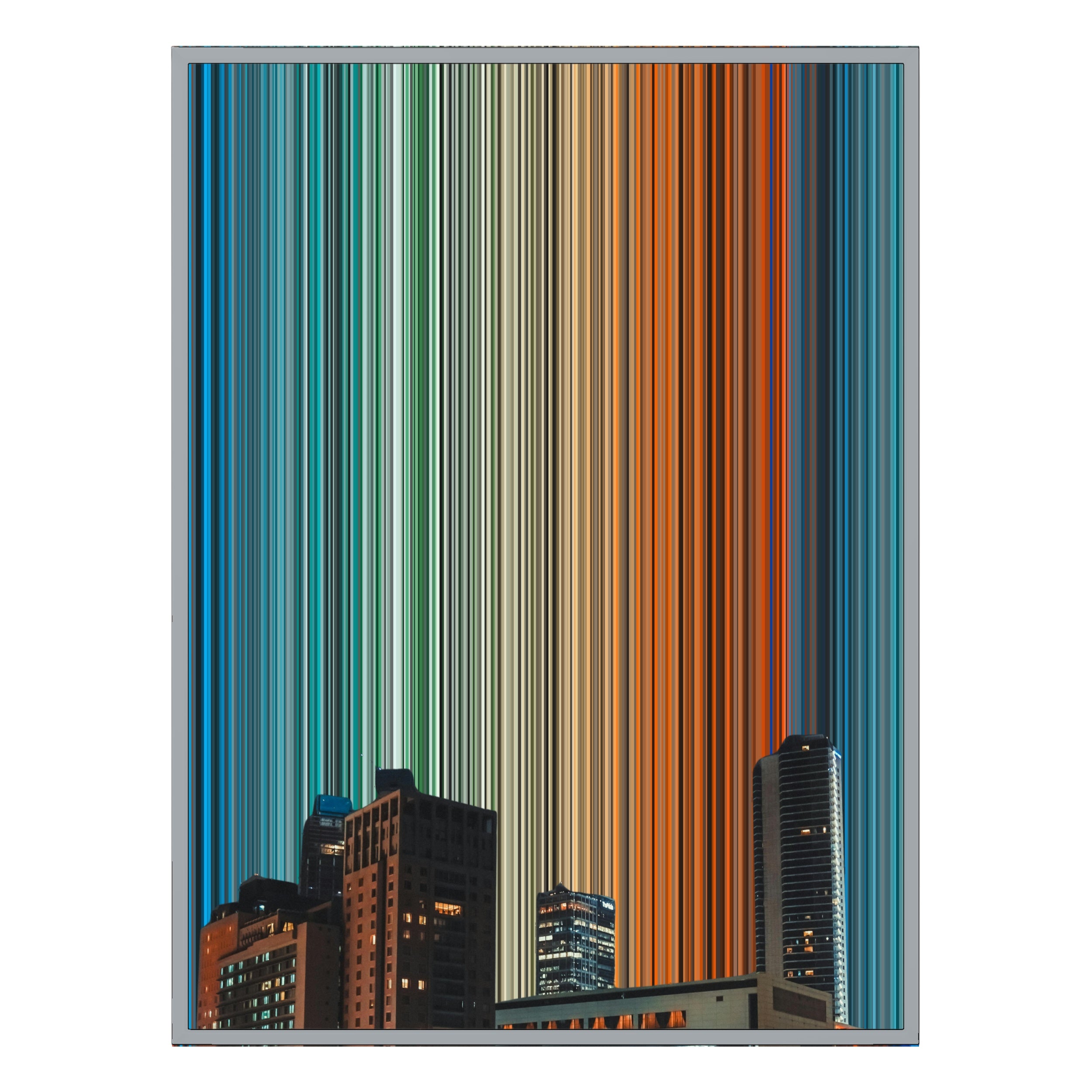 12×20" Metallic Float Frame Canvas - Silver Frame variant