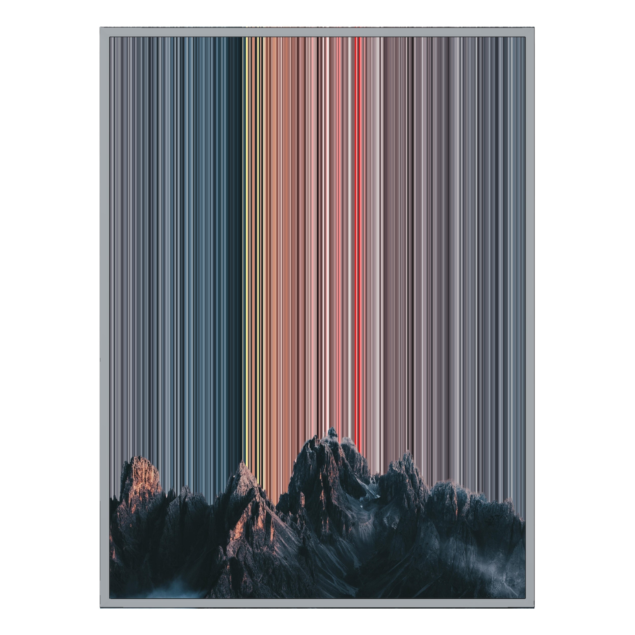 12×20" Metallic Float Frame Canvas - Silver Frame variant