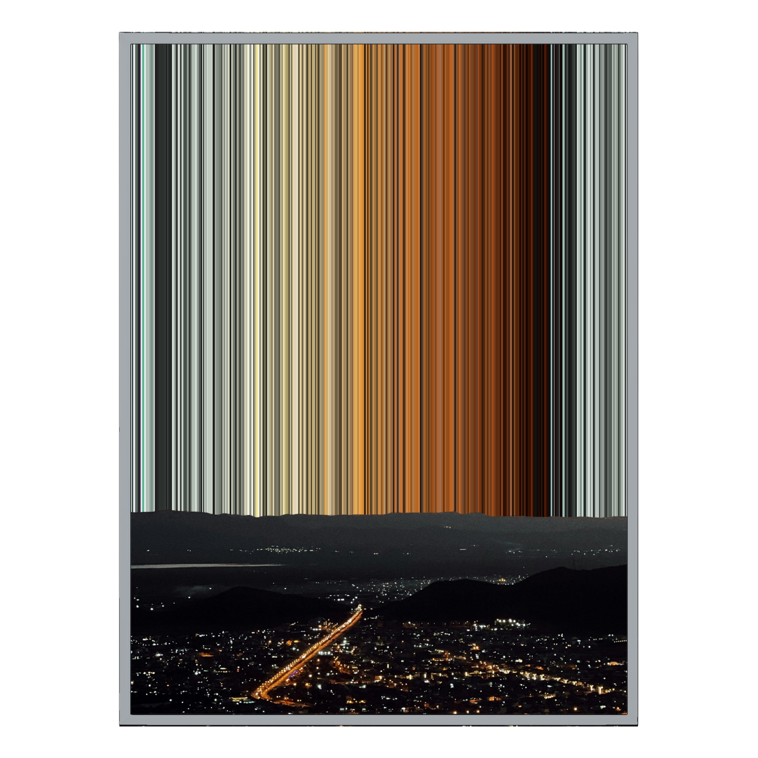 12×20" Metallic Float Frame Canvas - Silver Frame variant