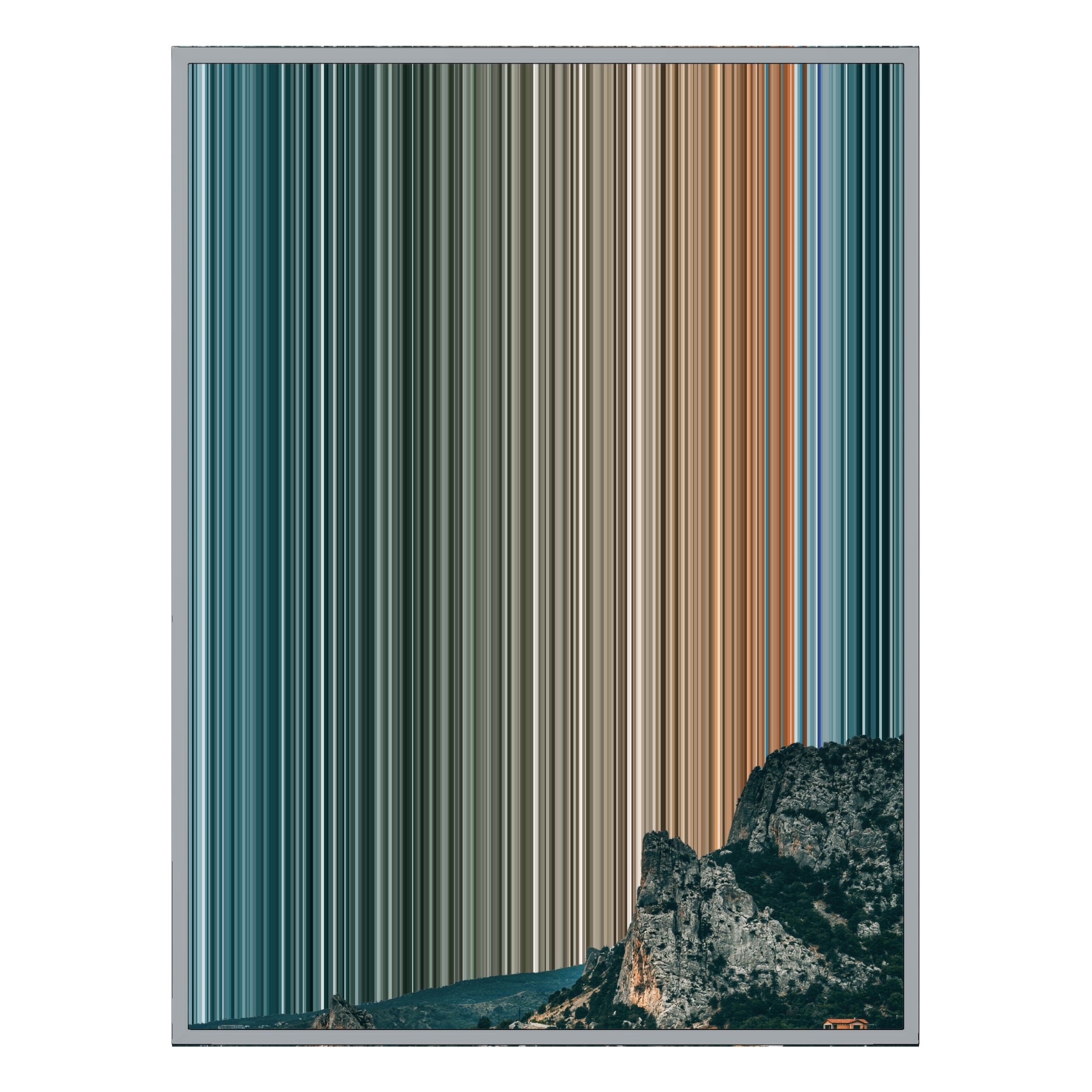 12×20" Metallic Float Frame Canvas - Silver Frame variant