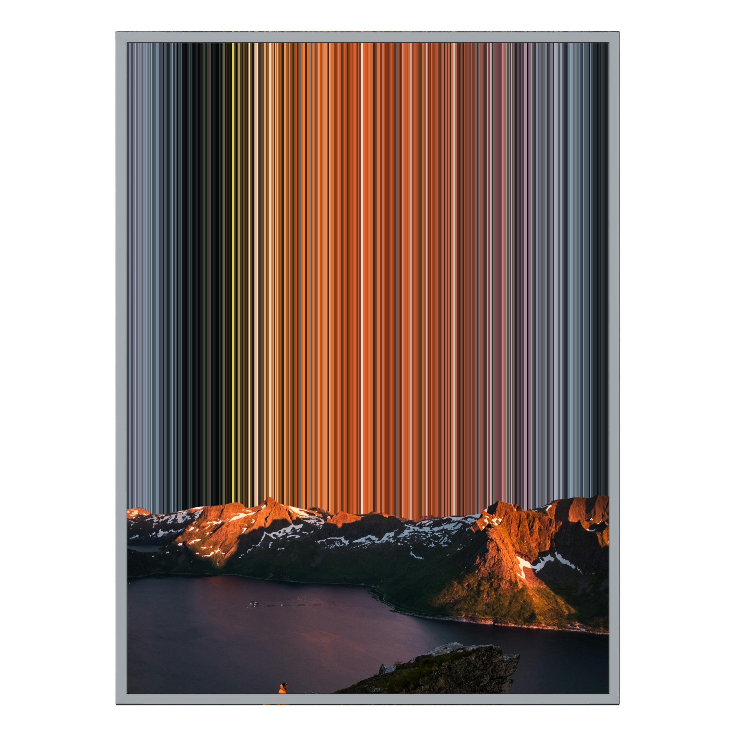 12×20" Metallic Float Frame Canvas - Silver Frame variant