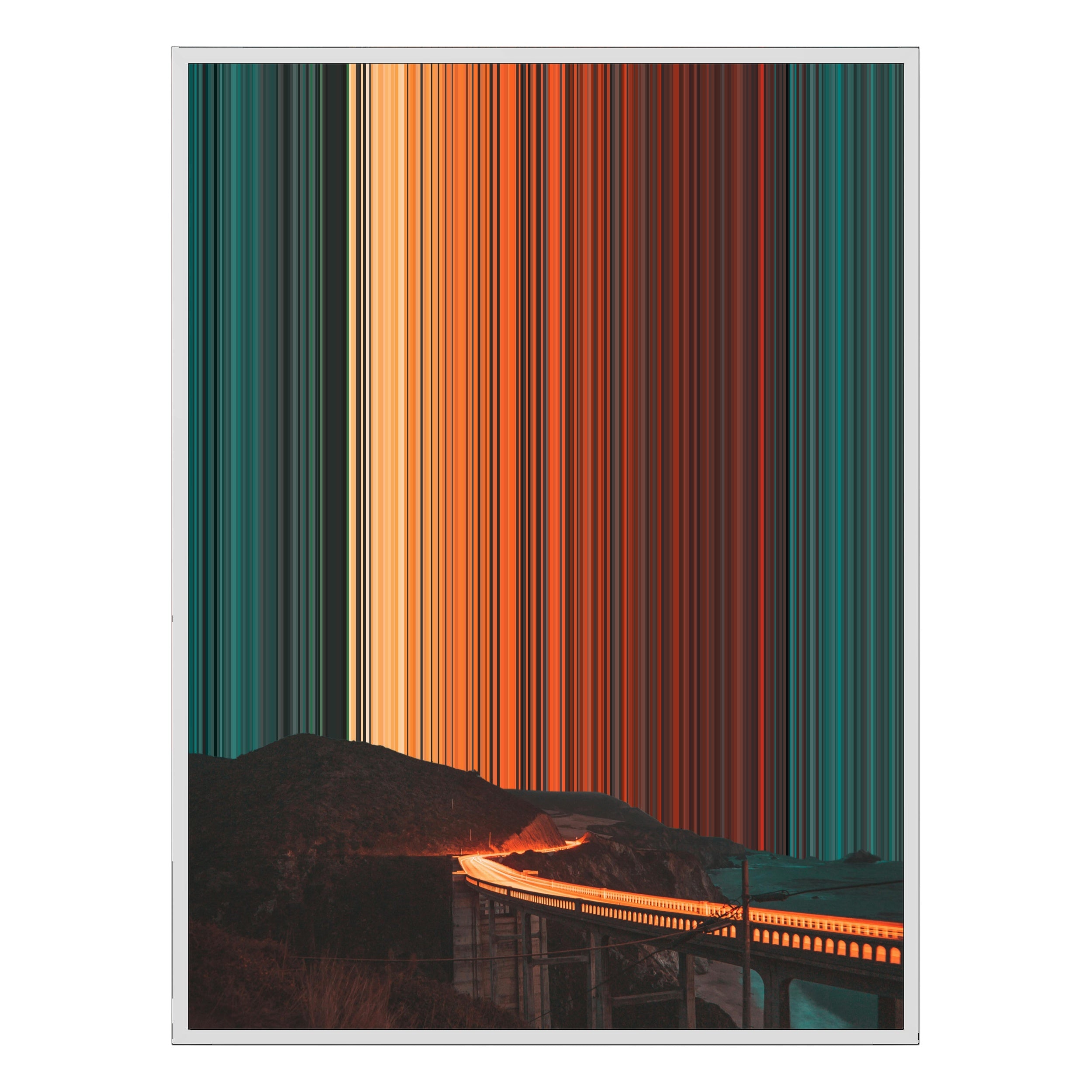 12×20" Metallic Float Frame Canvas - White Frame variant