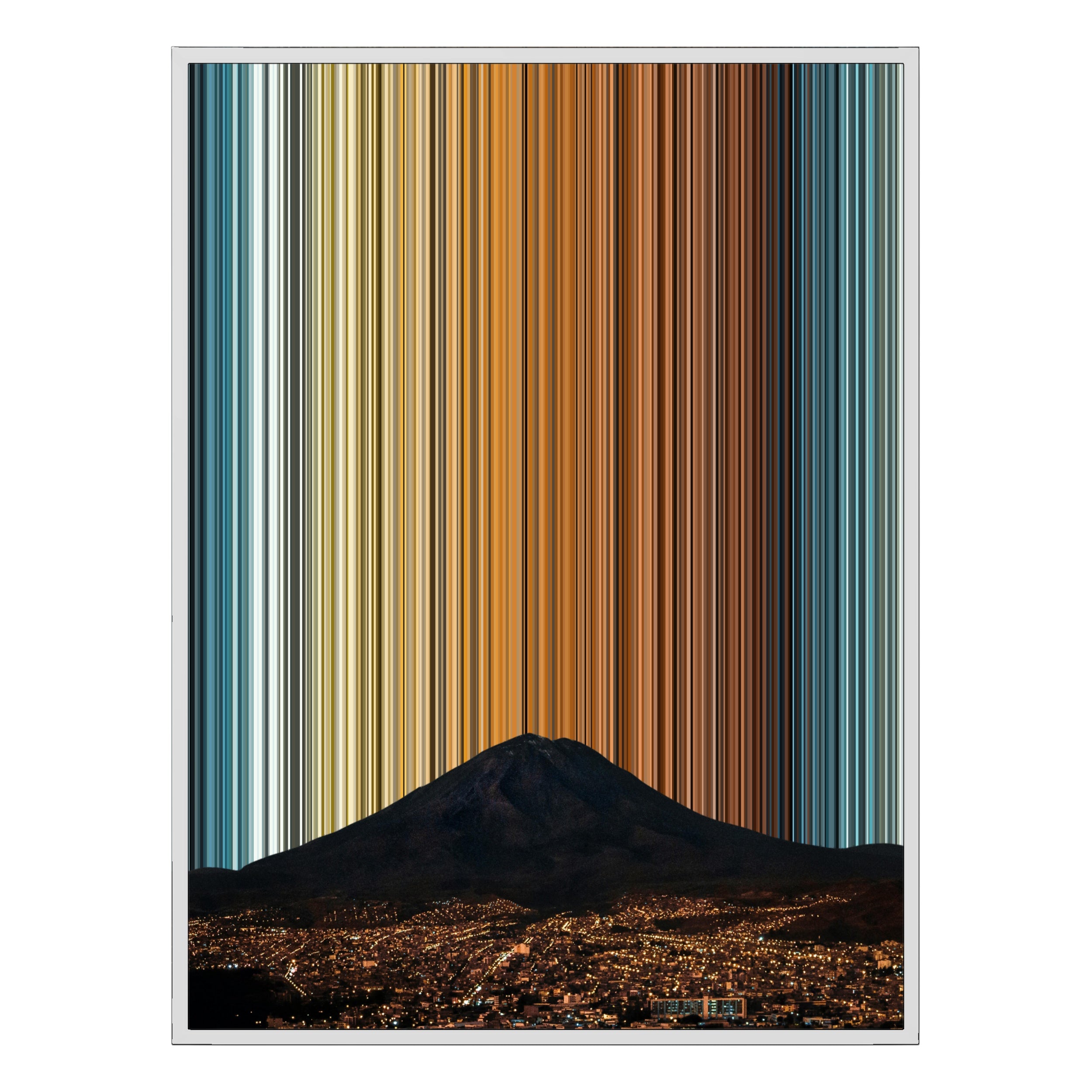 12×20" Metallic Float Frame Canvas - White Frame variant