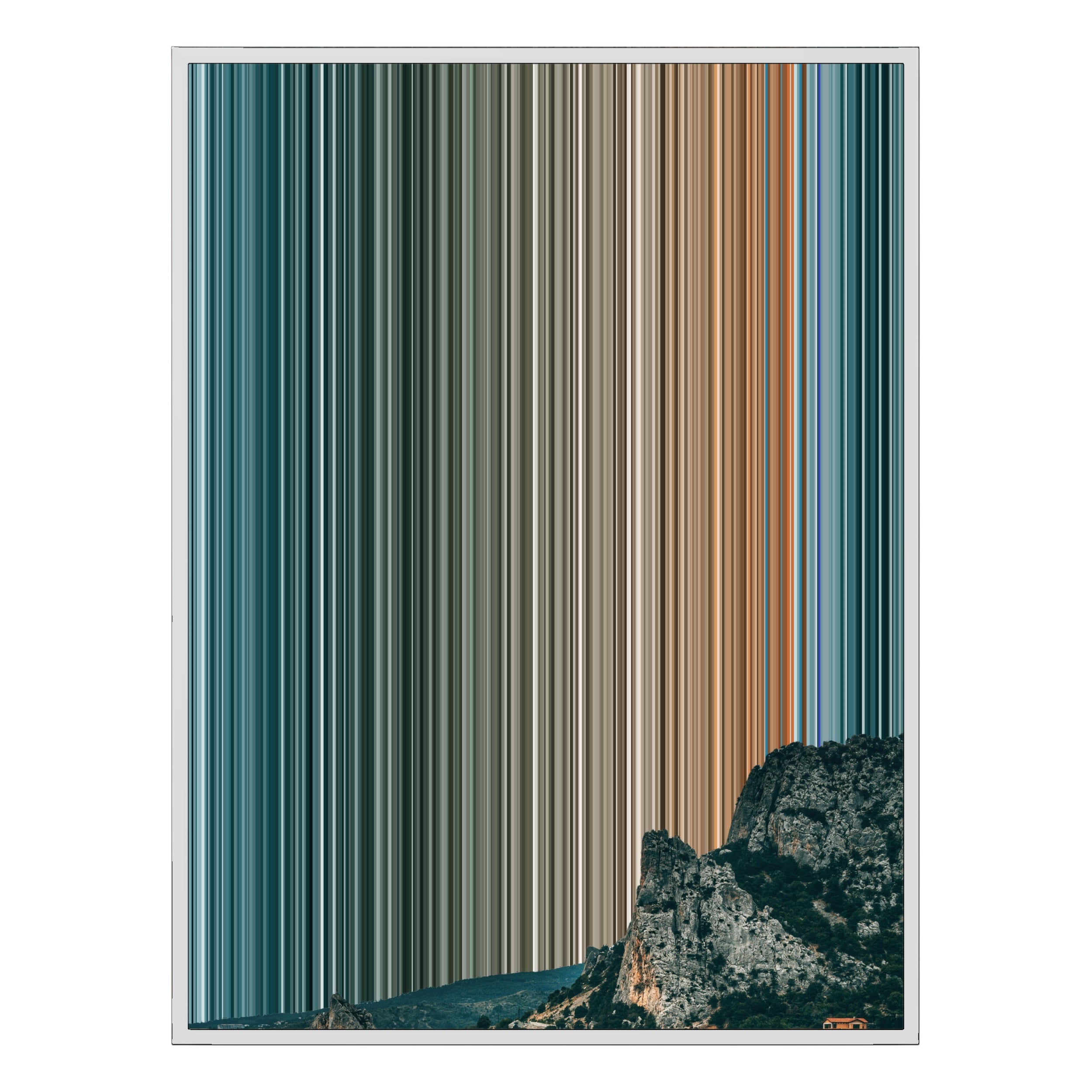 12×20" Metallic Float Frame Canvas - White Frame variant