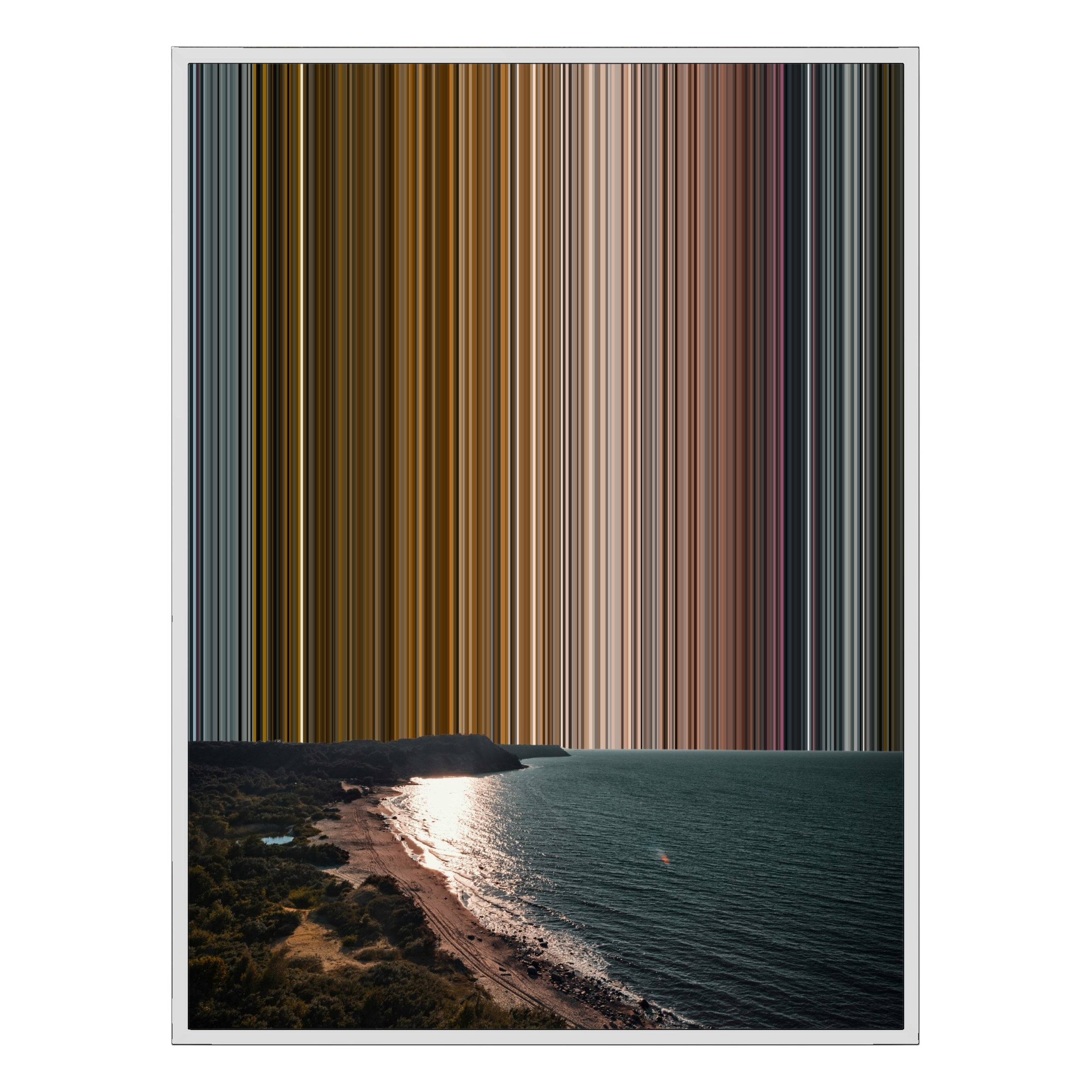 12×20" Metallic Float Frame Canvas - White Frame variant