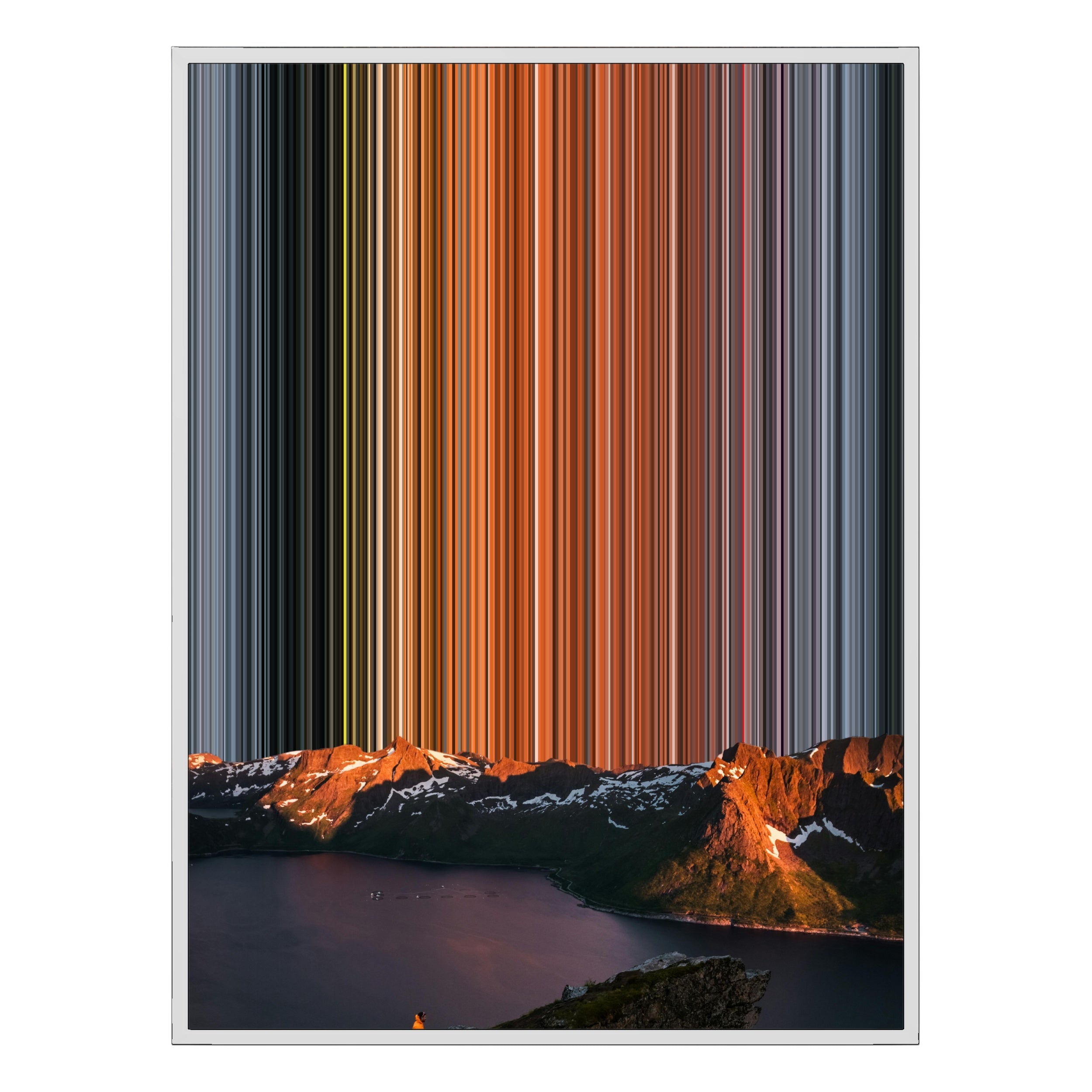 12×20" Metallic Float Frame Canvas - White Frame variant