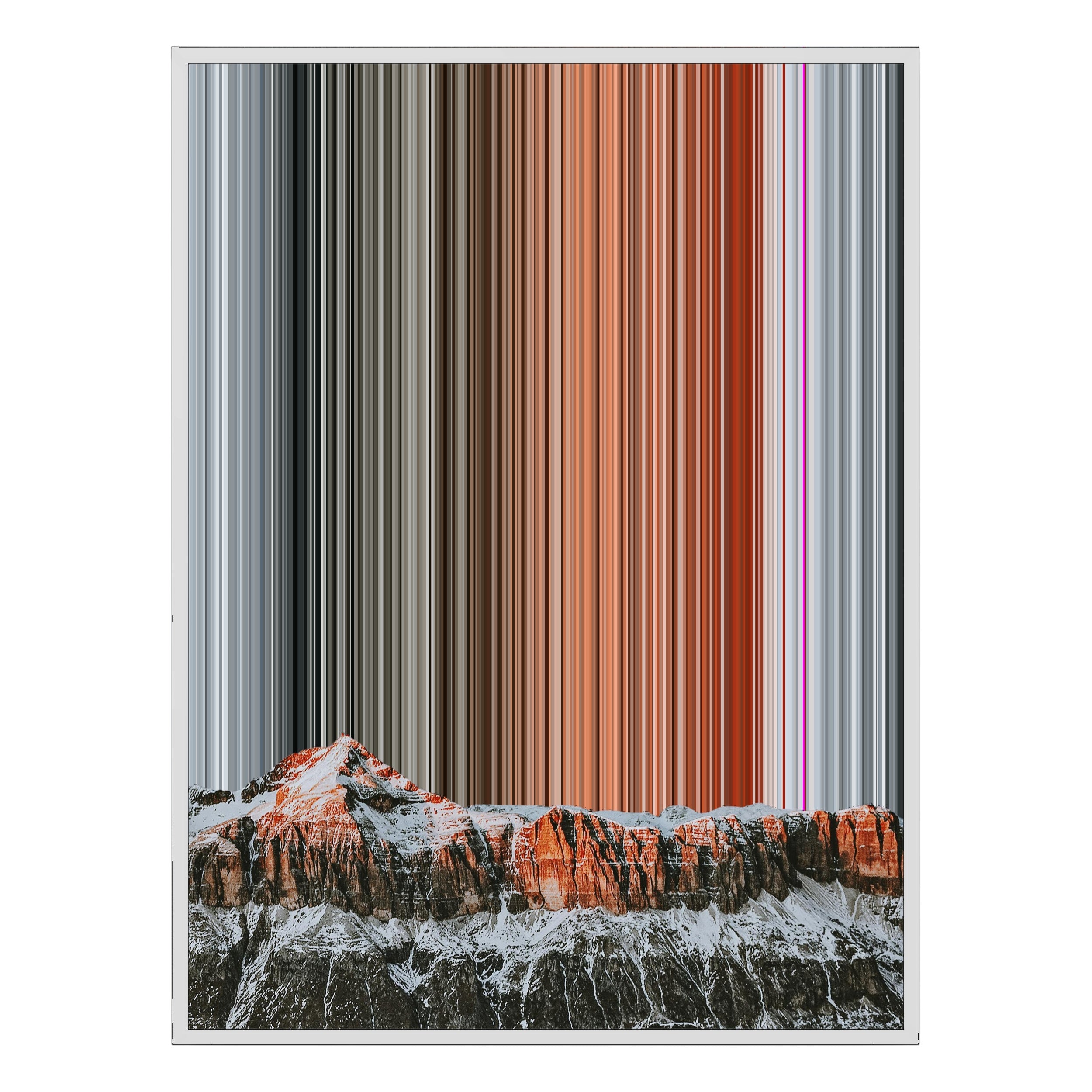 12×20" Metallic Float Frame Canvas - White Frame variant