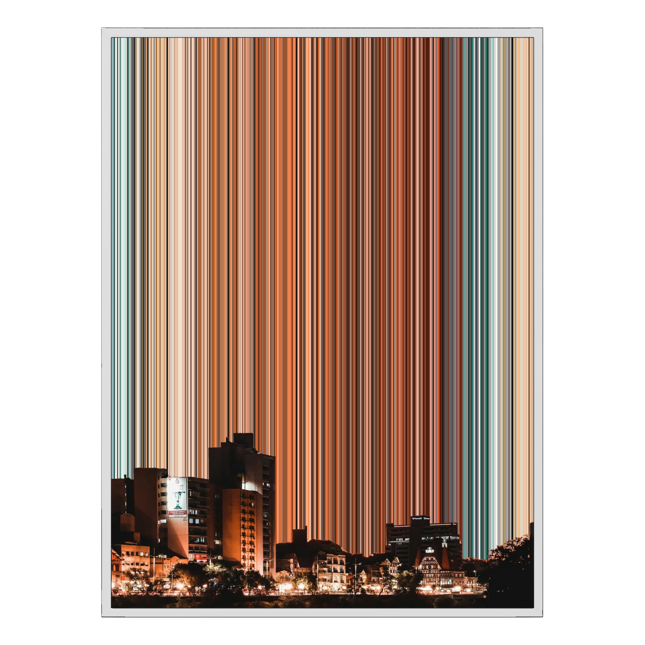 12×20" Metallic Float Frame Canvas - White Frame variant